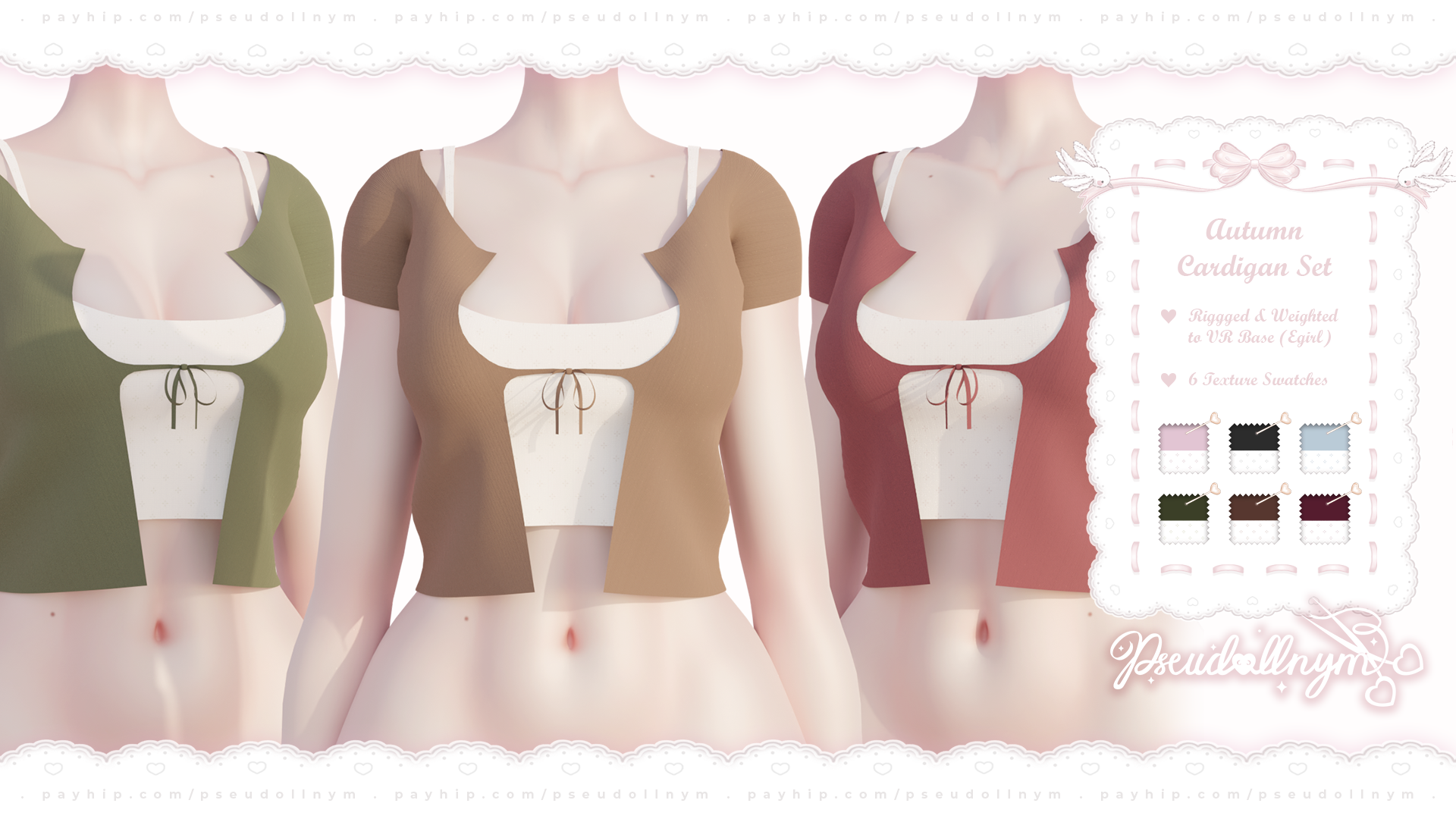 ❛ autumn cardigan ❜ set ﹒ free VRChat asset