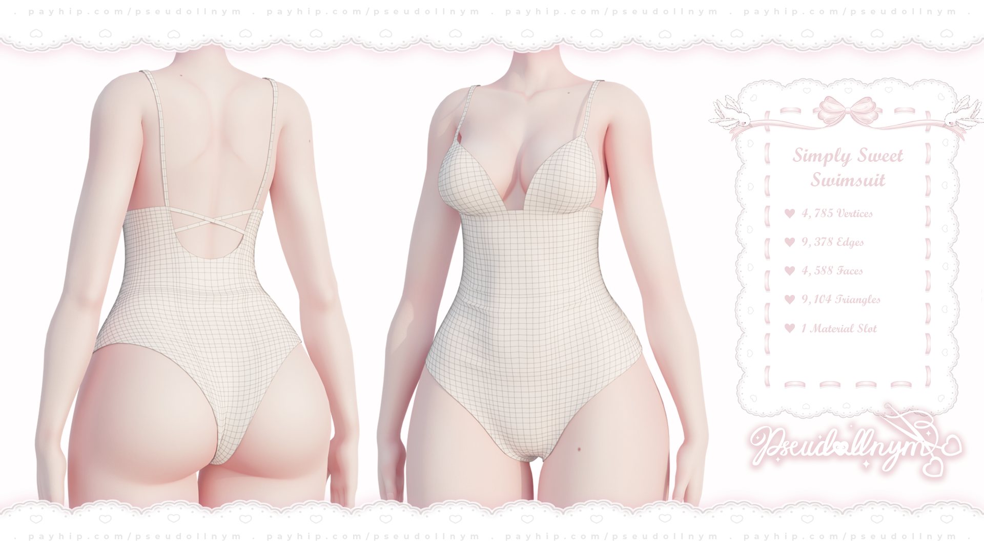 ❛ simply sweet ❜ swimsuit ﹒ free VRChat asset