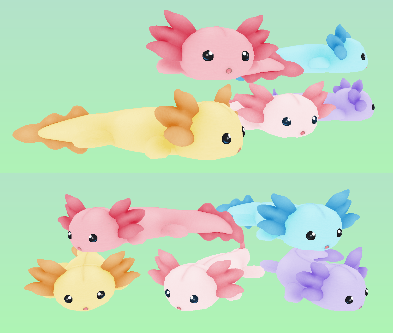 Axolotl Plush Models
