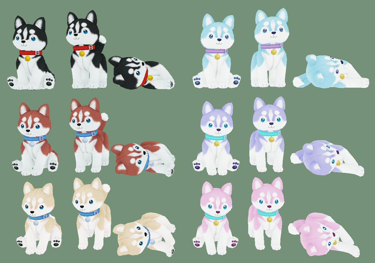 Wolf and Husky Plushes
