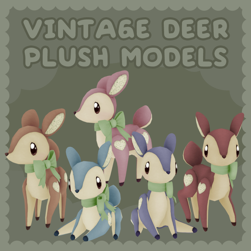Vintage Deer Plush Models