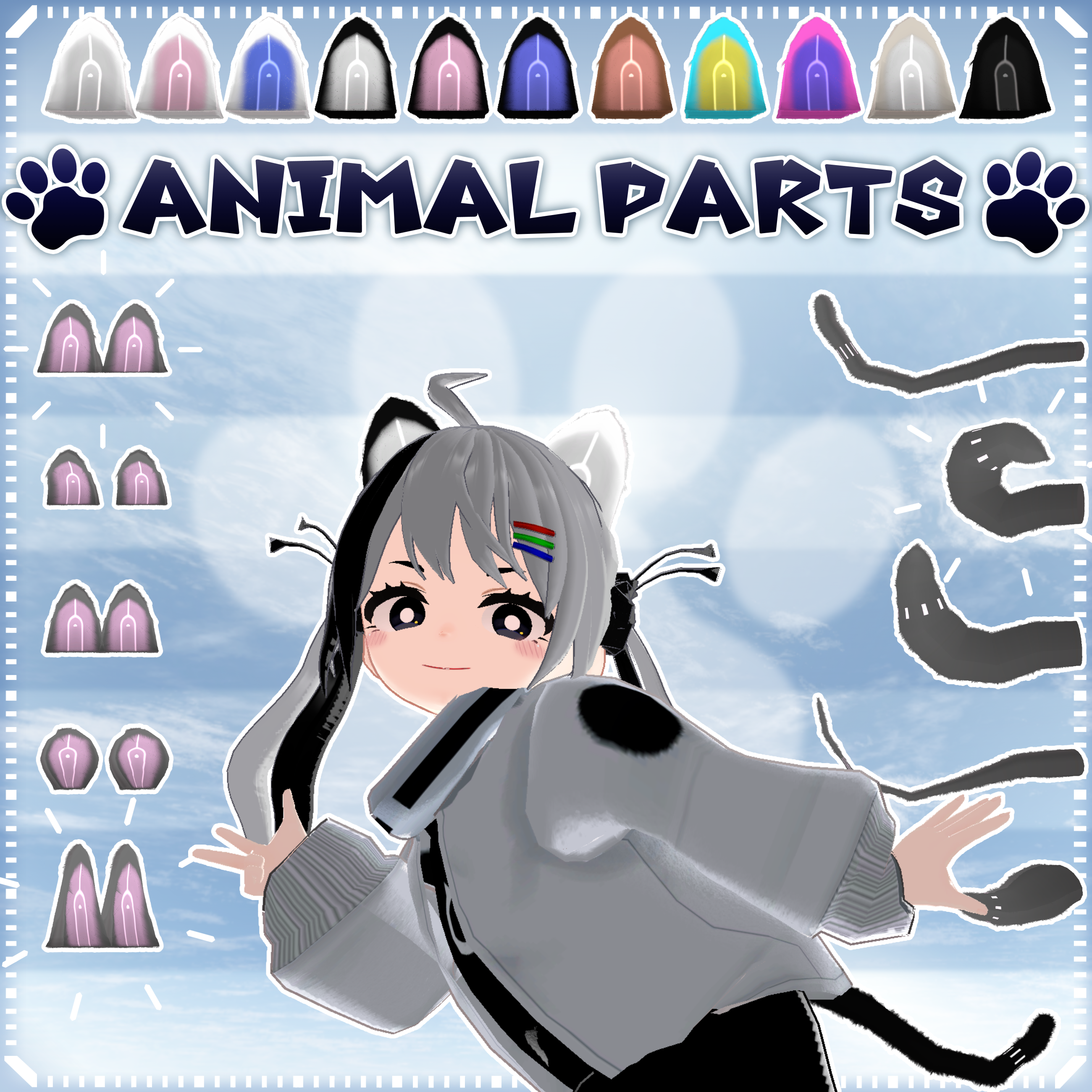 Animal Parts V1.1 | VRChat Avatar Asset [MA Ready]