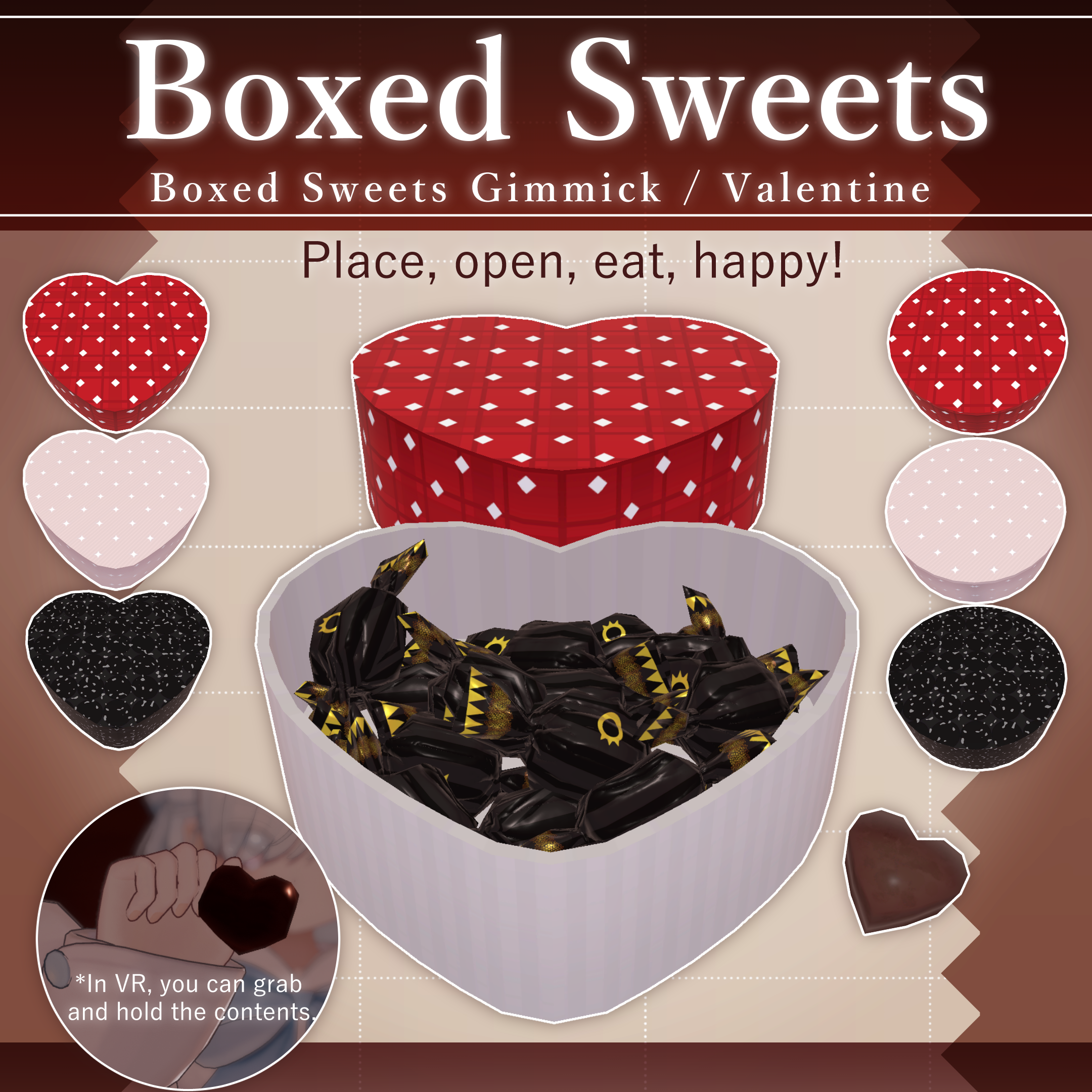 BoxedSweets V1.1 | VRChat Valentine Food [MA Ready]