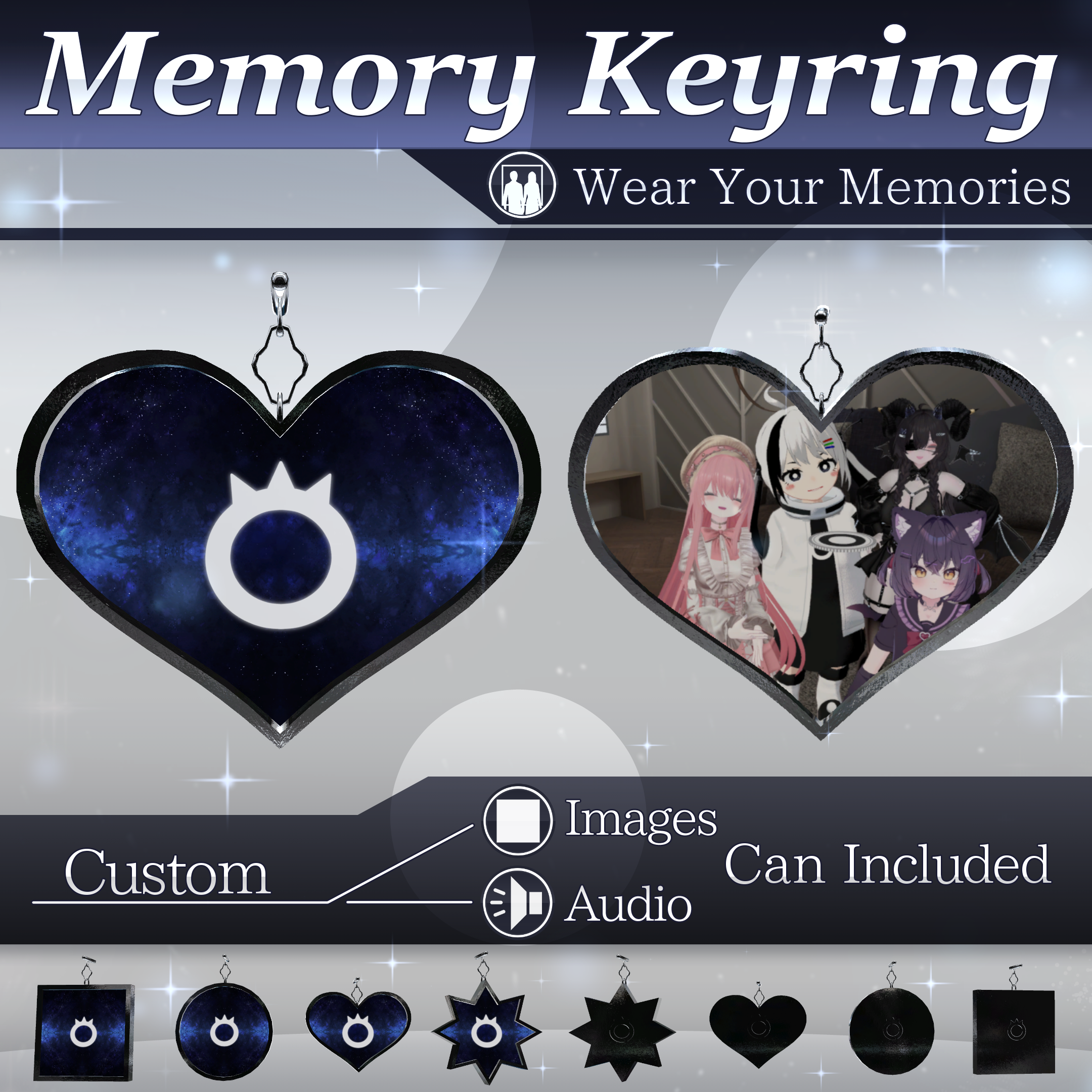 Memory Keyring V1.2 | VRChat Audio & Image Prop [MA Ready]