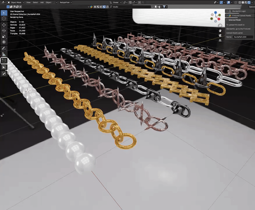Geometry Nodes Chains Pack