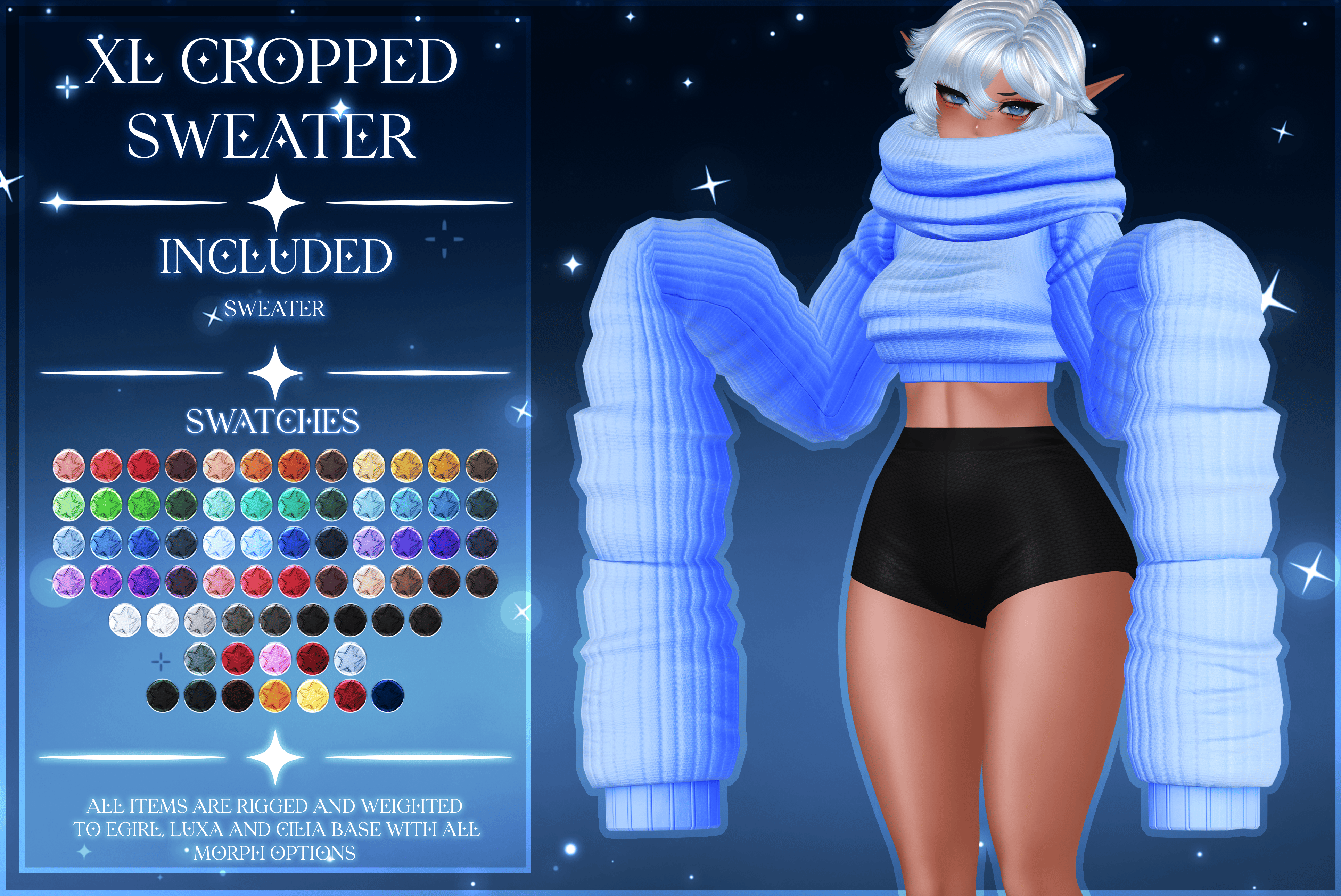 ˗ˏˋ ꒰ " XL Cropped Sweater " ꒱ ˎˊ˗
