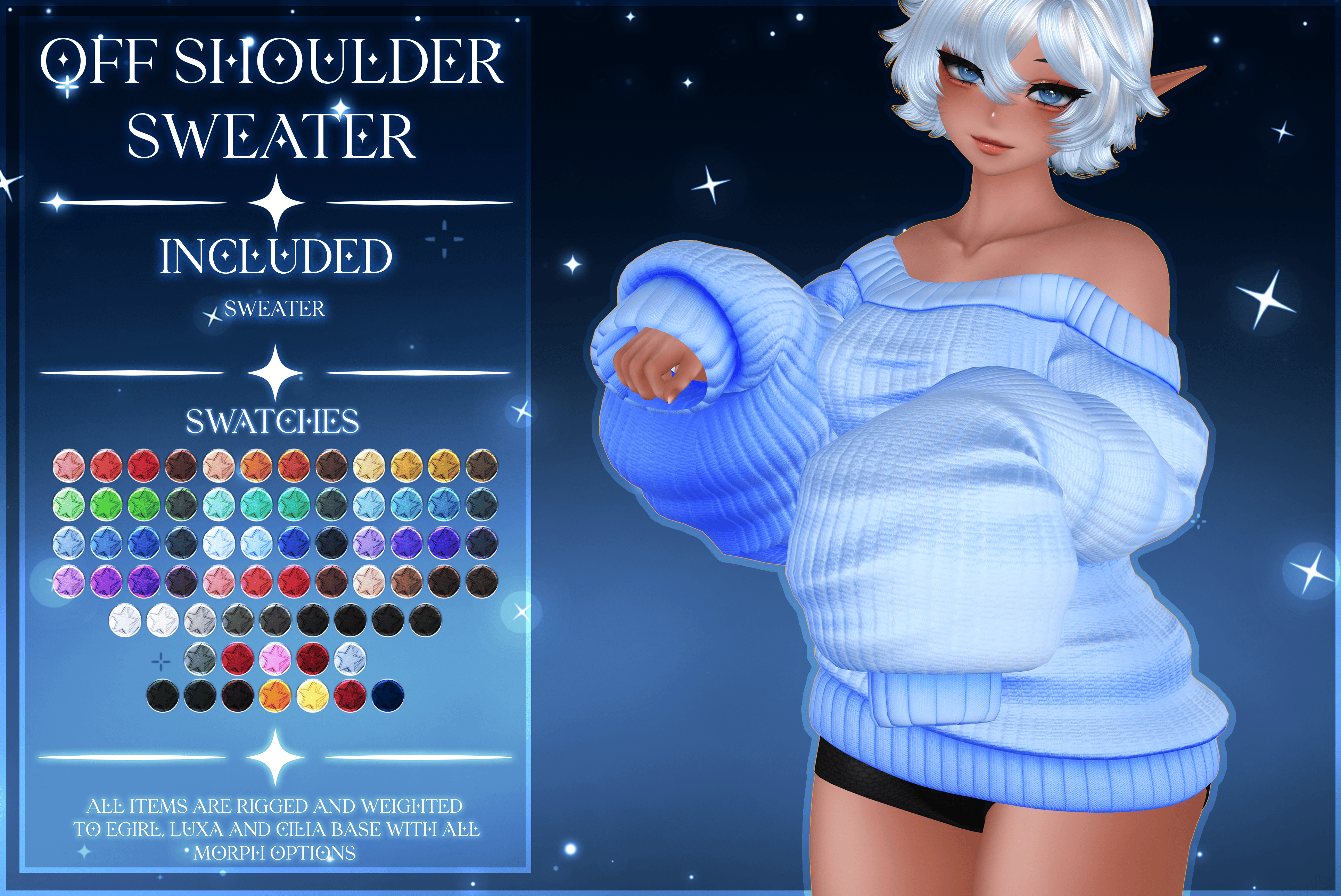 ˗ˏˋ ꒰ " Off Shoulder Sweater " ꒱ ˎˊ˗