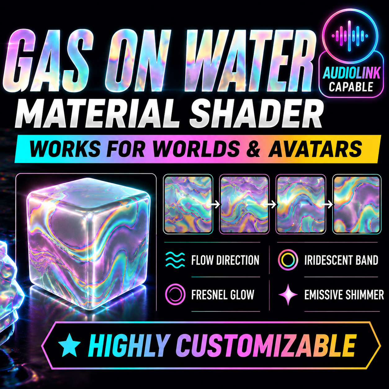VRChat Gas on Water Effect Material | Avatar & Worlds