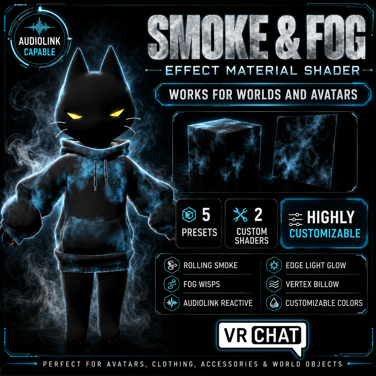 VRChat Smoke & Fog Effect Material Shader | Avatars & Worlds