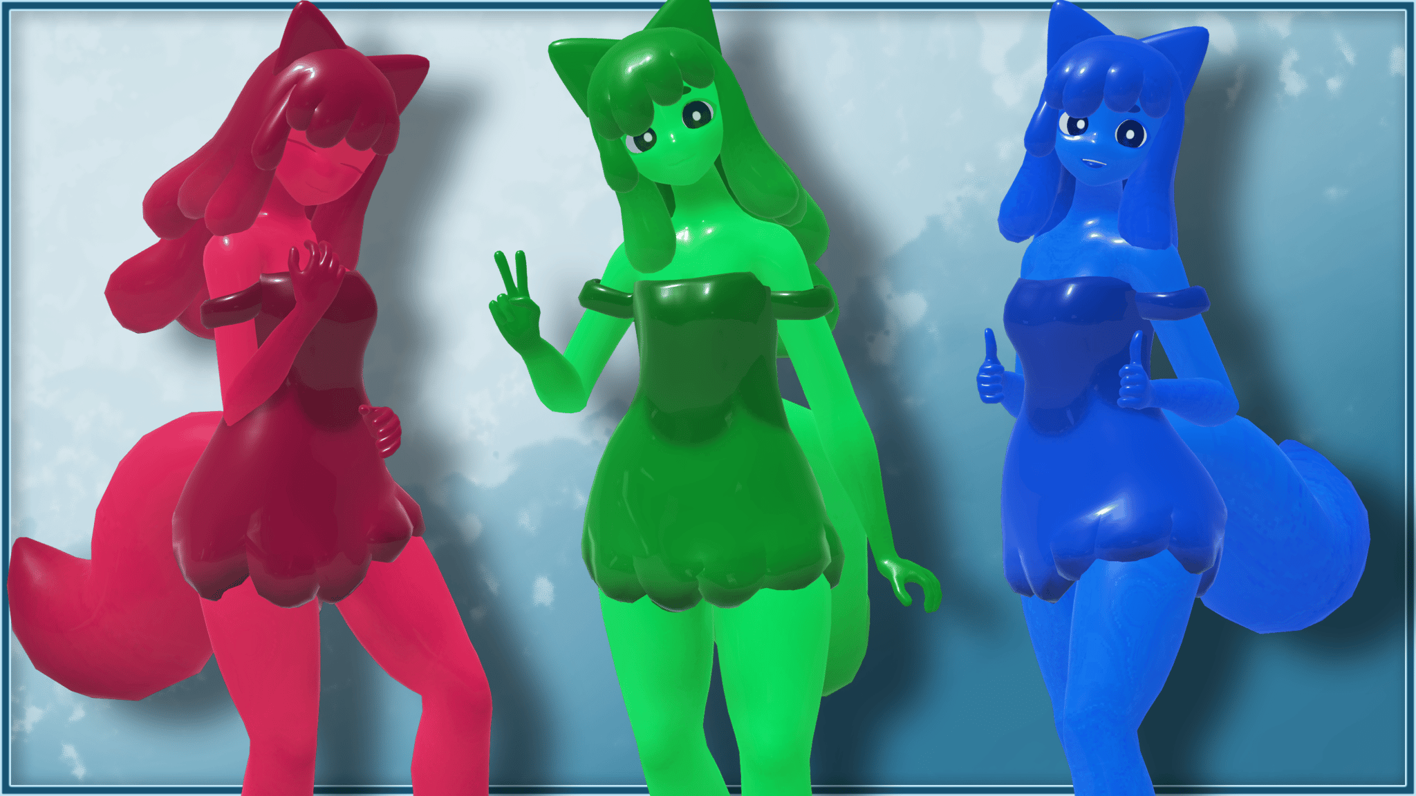 Flan - VRChat Avatar (QuestCompatible, Face Tracking) + Chibi