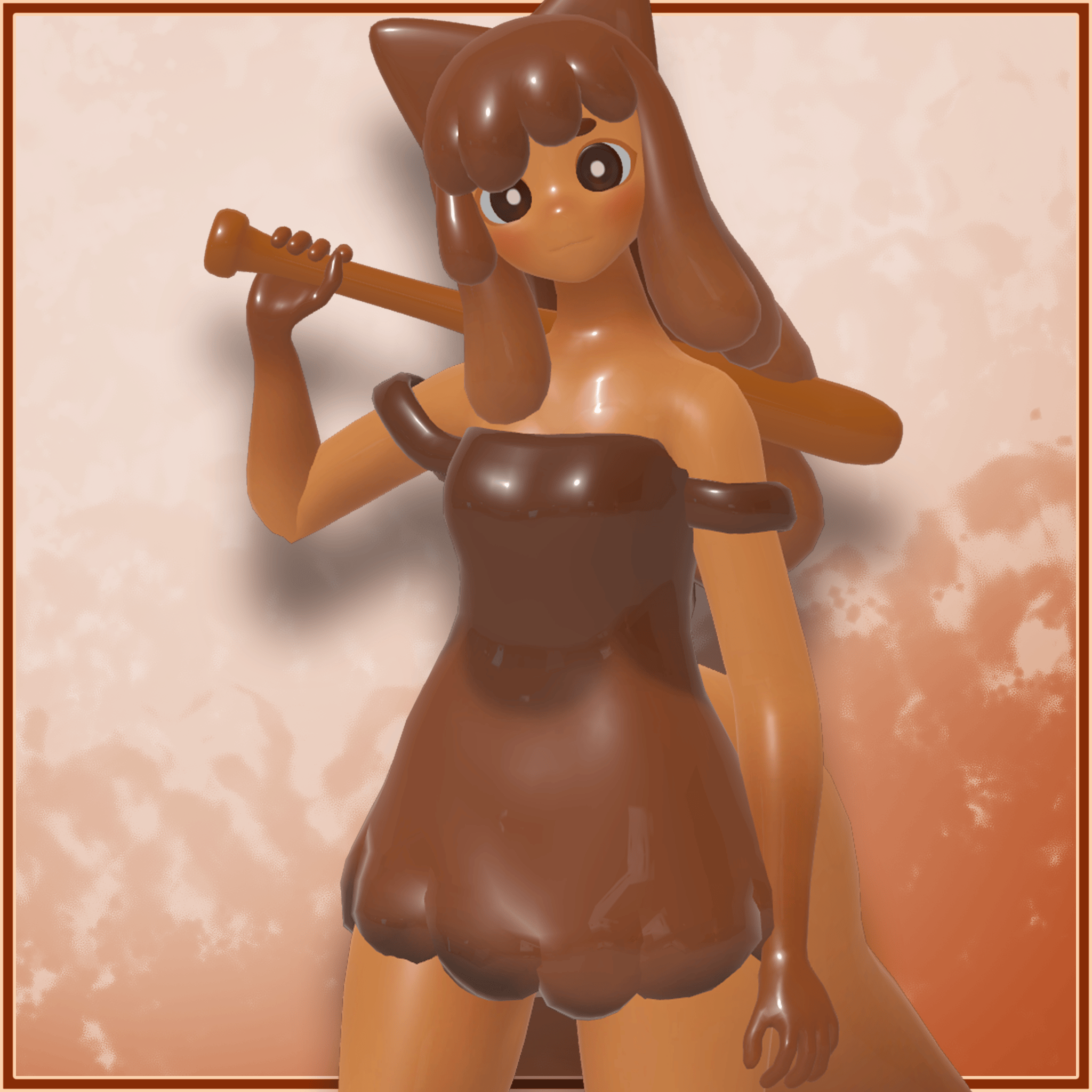 Flan - VRChat Avatar (QuestCompatible, Face Tracking) + Chibi