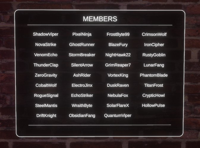 Members Board