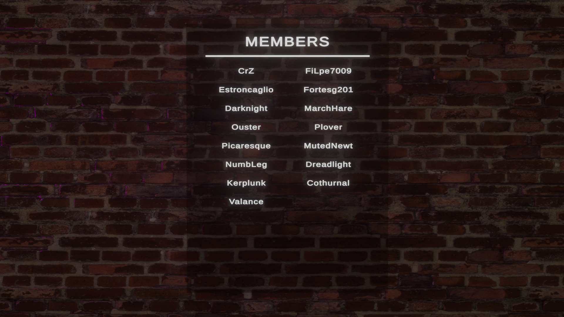 Members/VIP Board