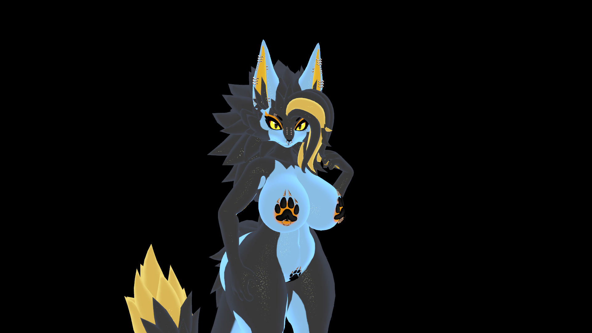 Thunder Cat Texture for the KFN (Kurai's Female Novabeast)