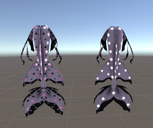 Cherry Blossom Retextures for the Nymari Mermaid Tail