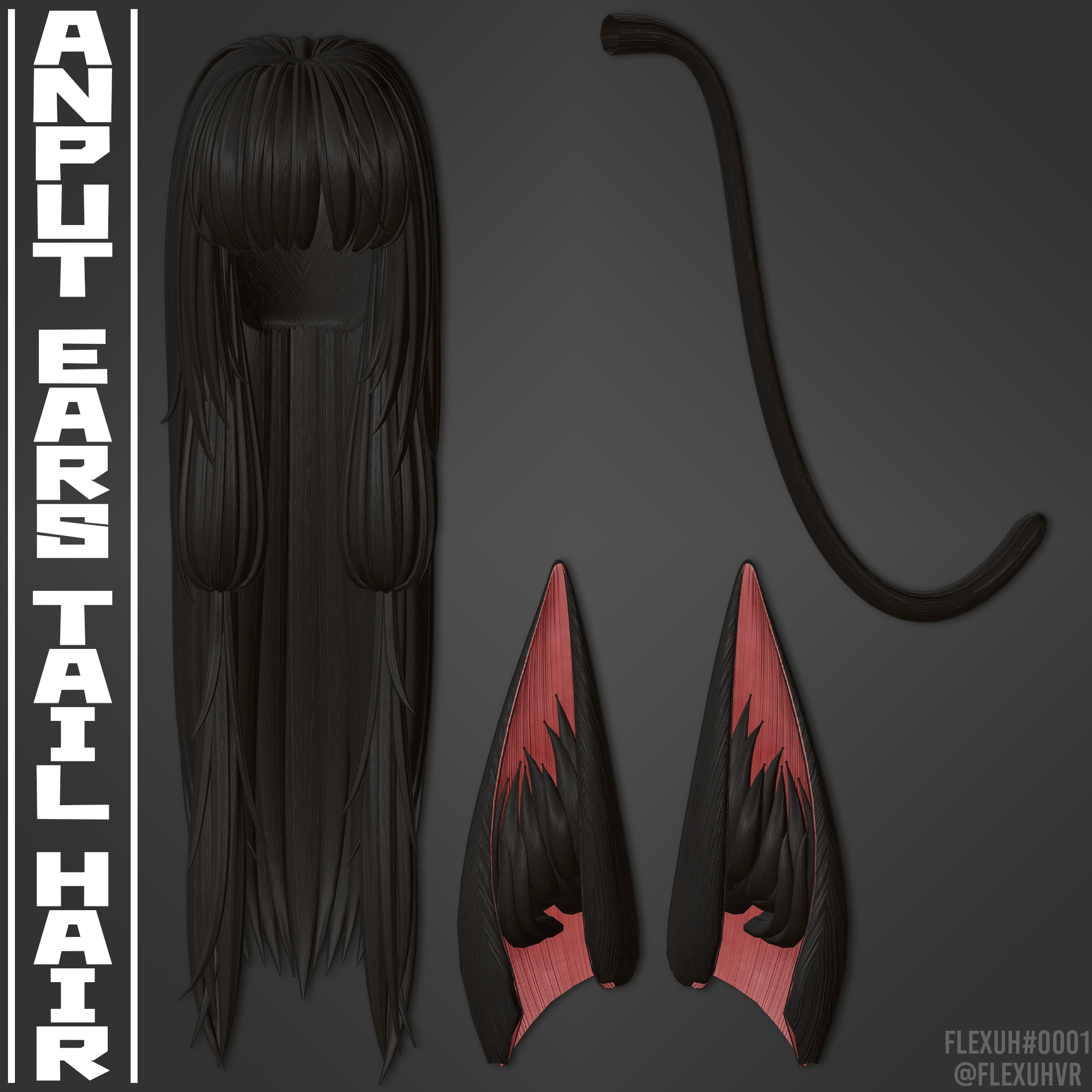 Anput's Hair Ears & Tail