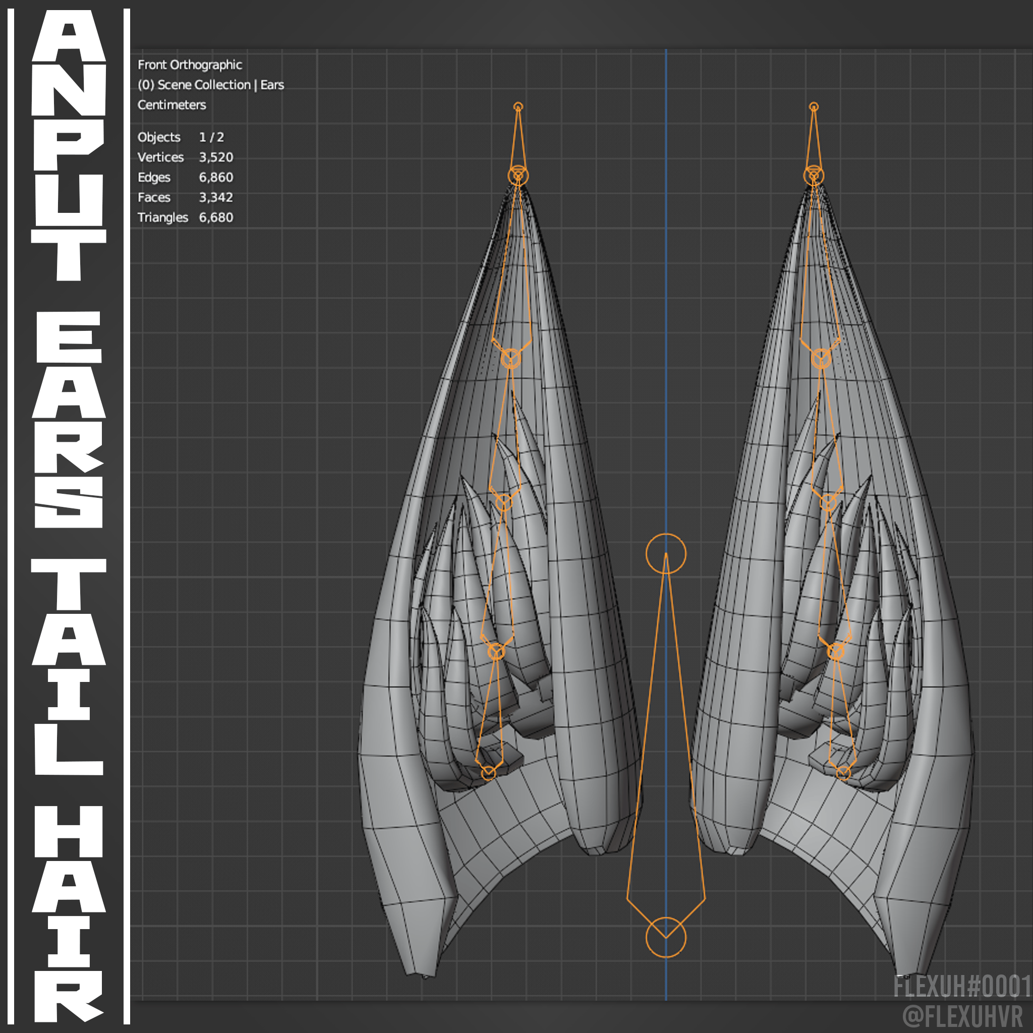 Anput's Hair Ears & Tail