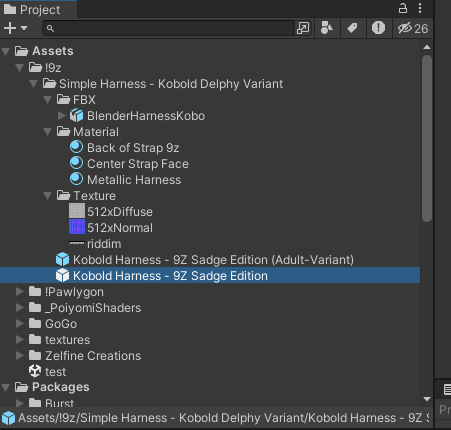 Kobold Harness - Free VRCFury Asset