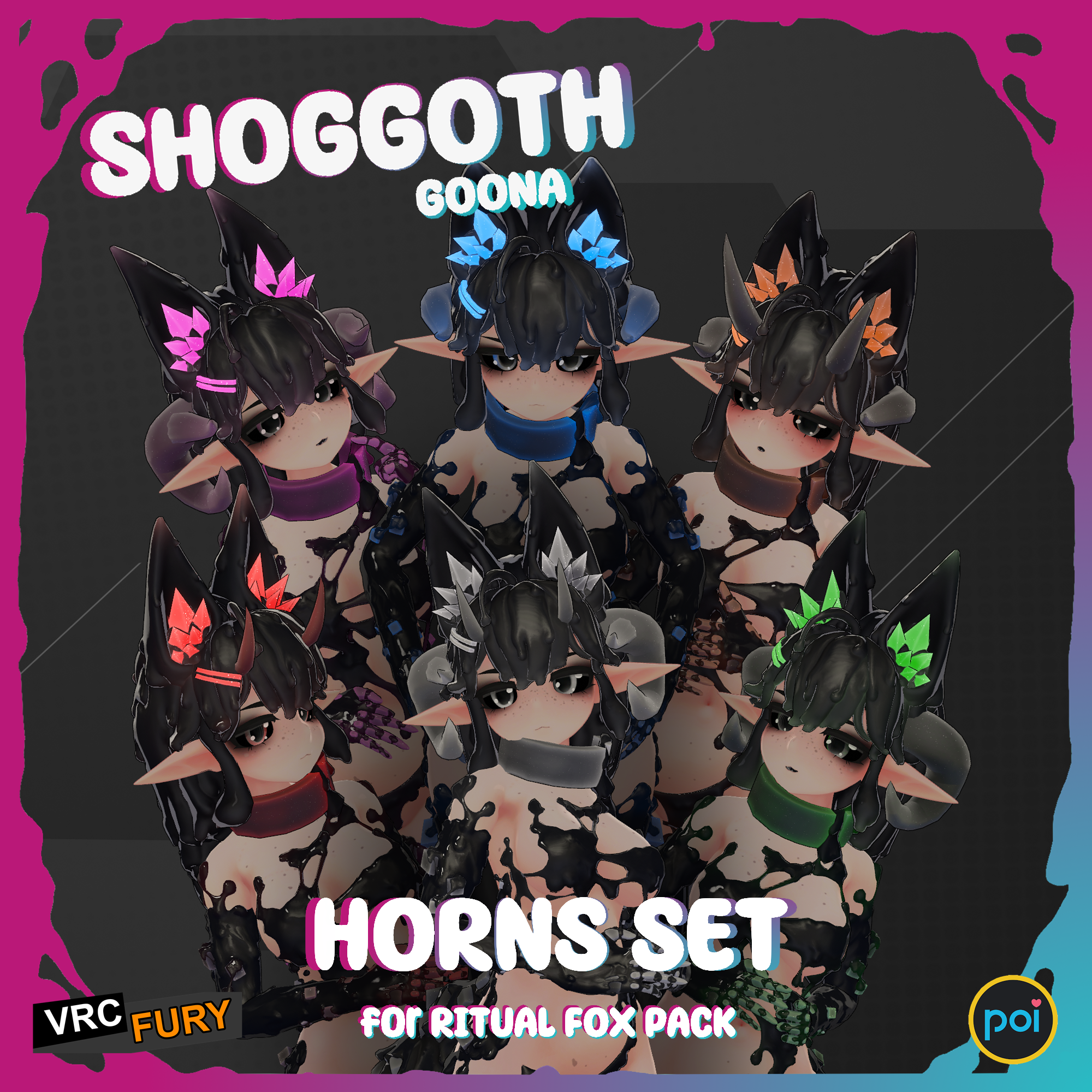 Shoggoth - Horns Set - for Ritual Fox Pack