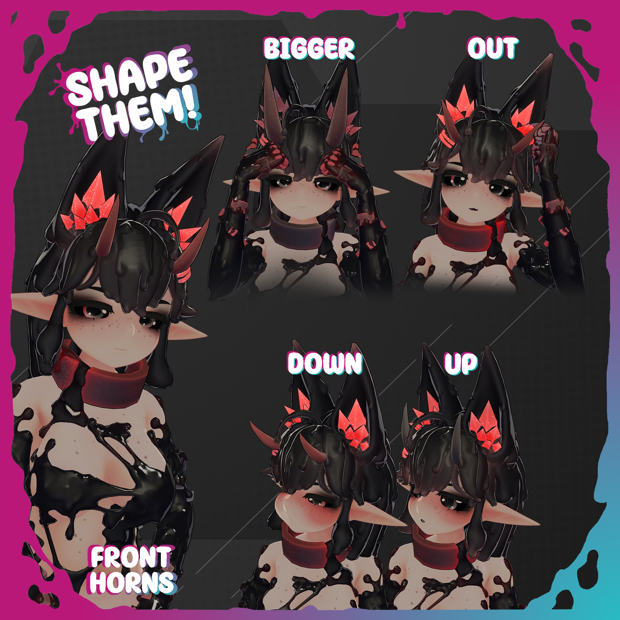 Shoggoth - Horns Set - for Ritual Fox Pack