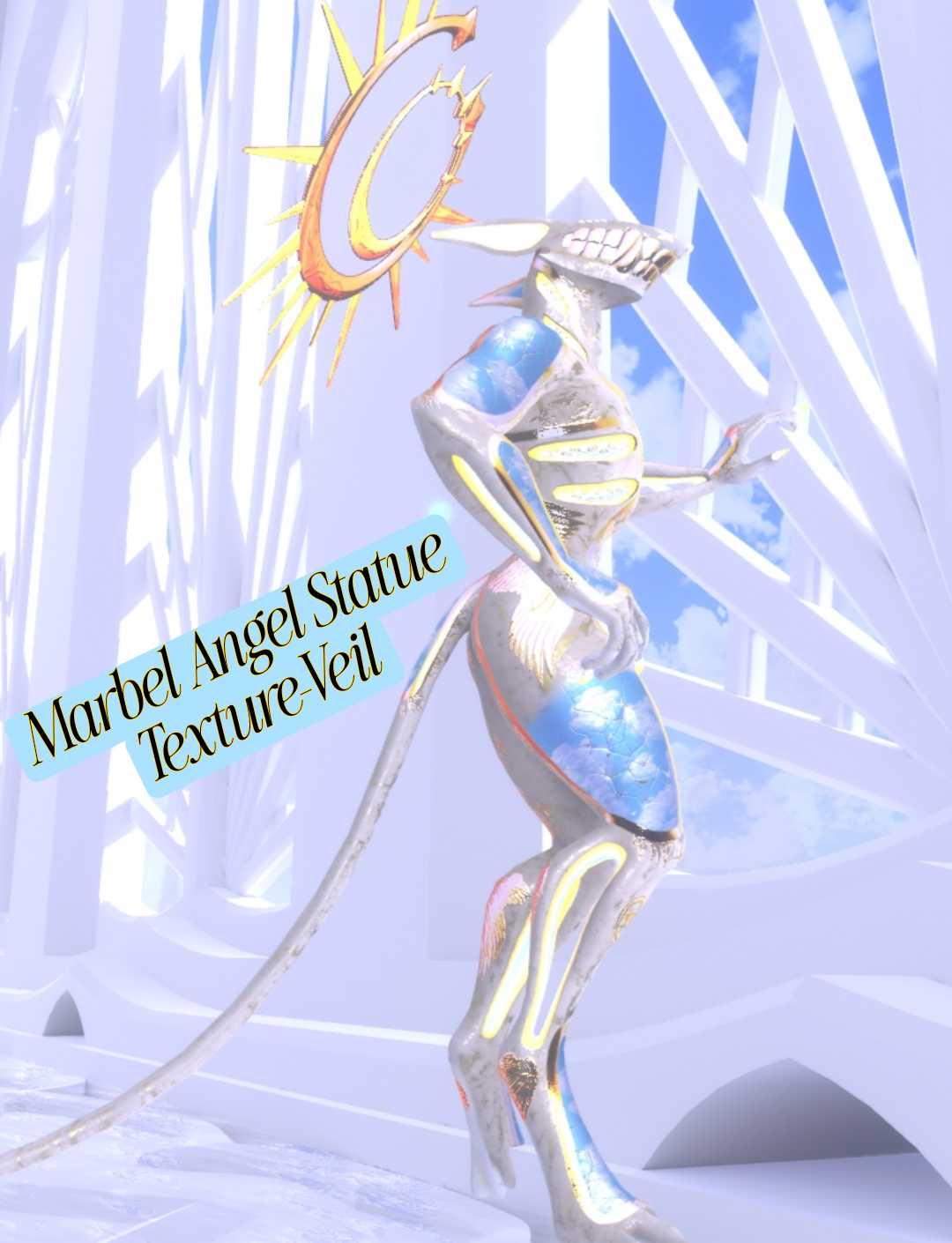 Veil - Angel Marble Statue Texture