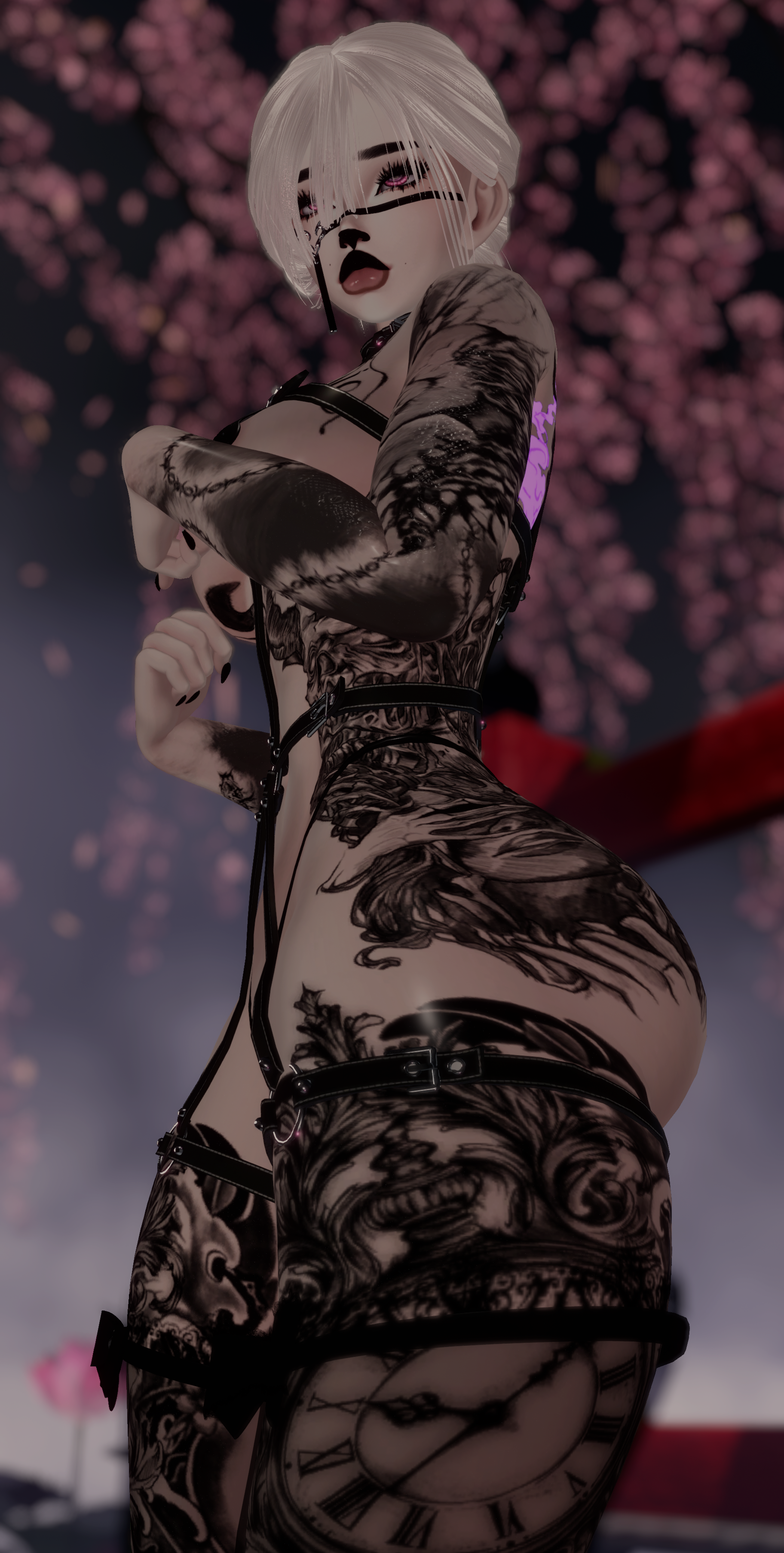 Couples Set: Aki Base + E-girl Base Textures for VRC | Demonic Clock Texture.