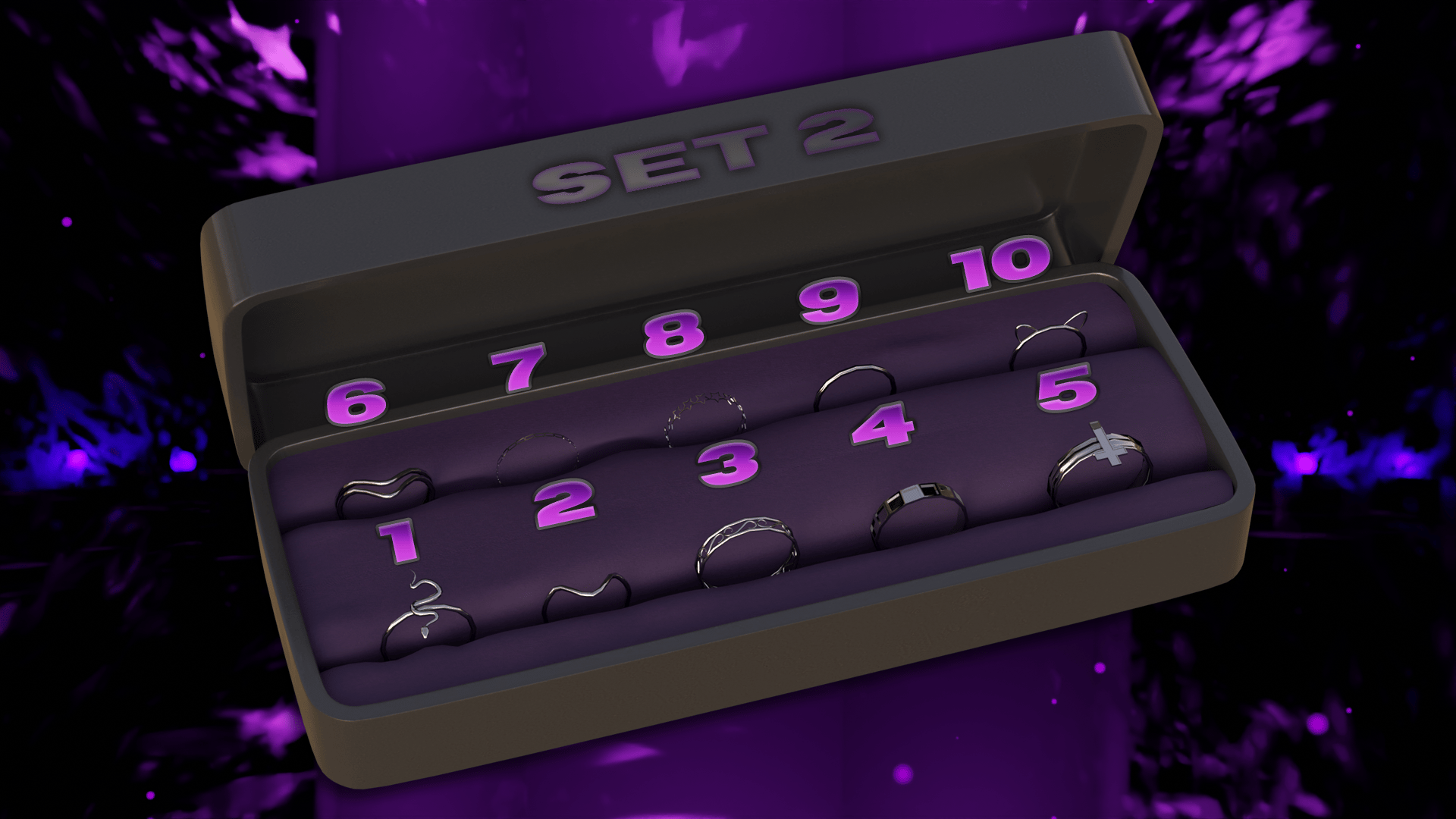 Essential Gothic Ring Set - VRChat Jewelry