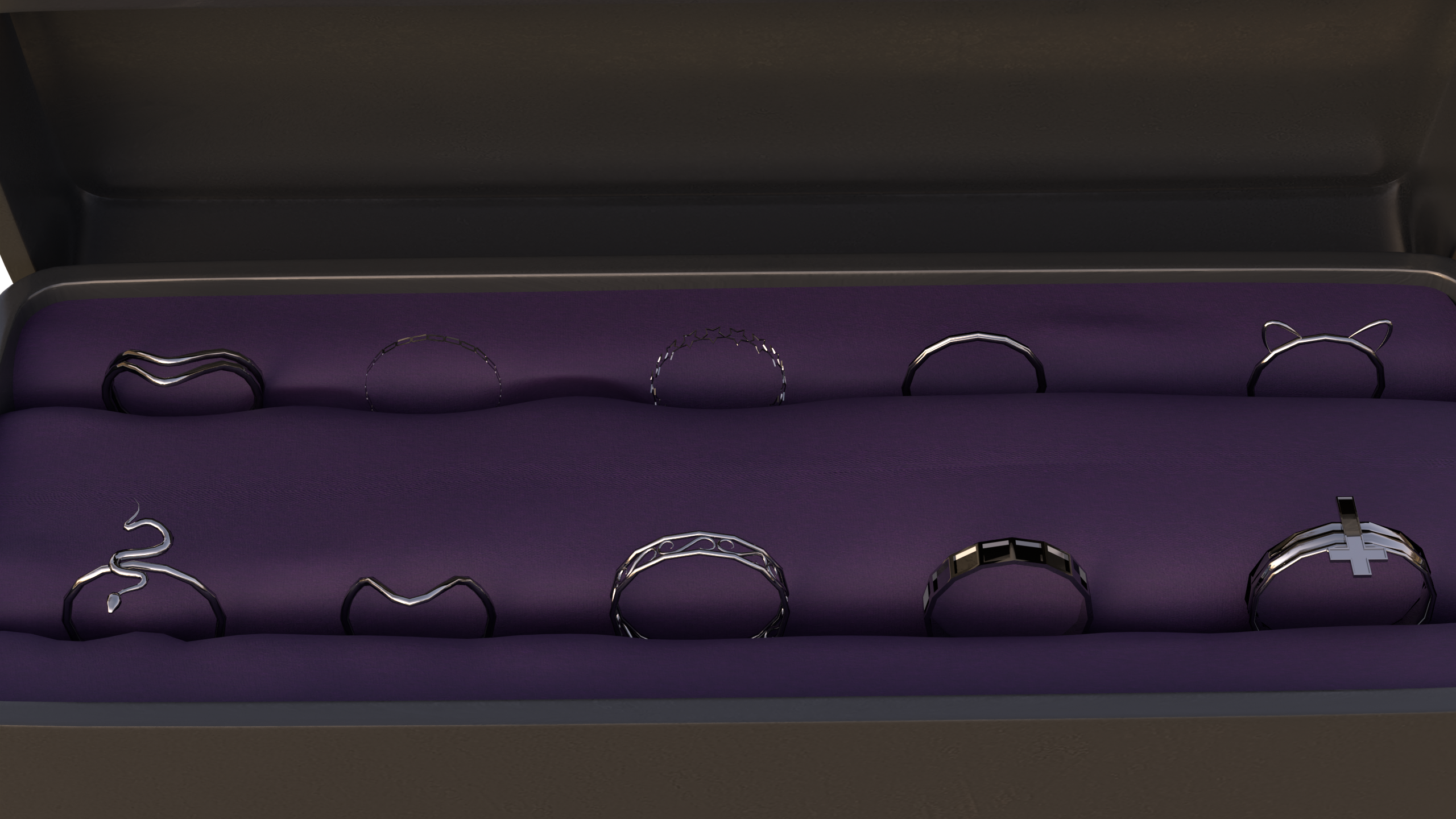 Essential Gothic Ring Set - VRChat Jewelry