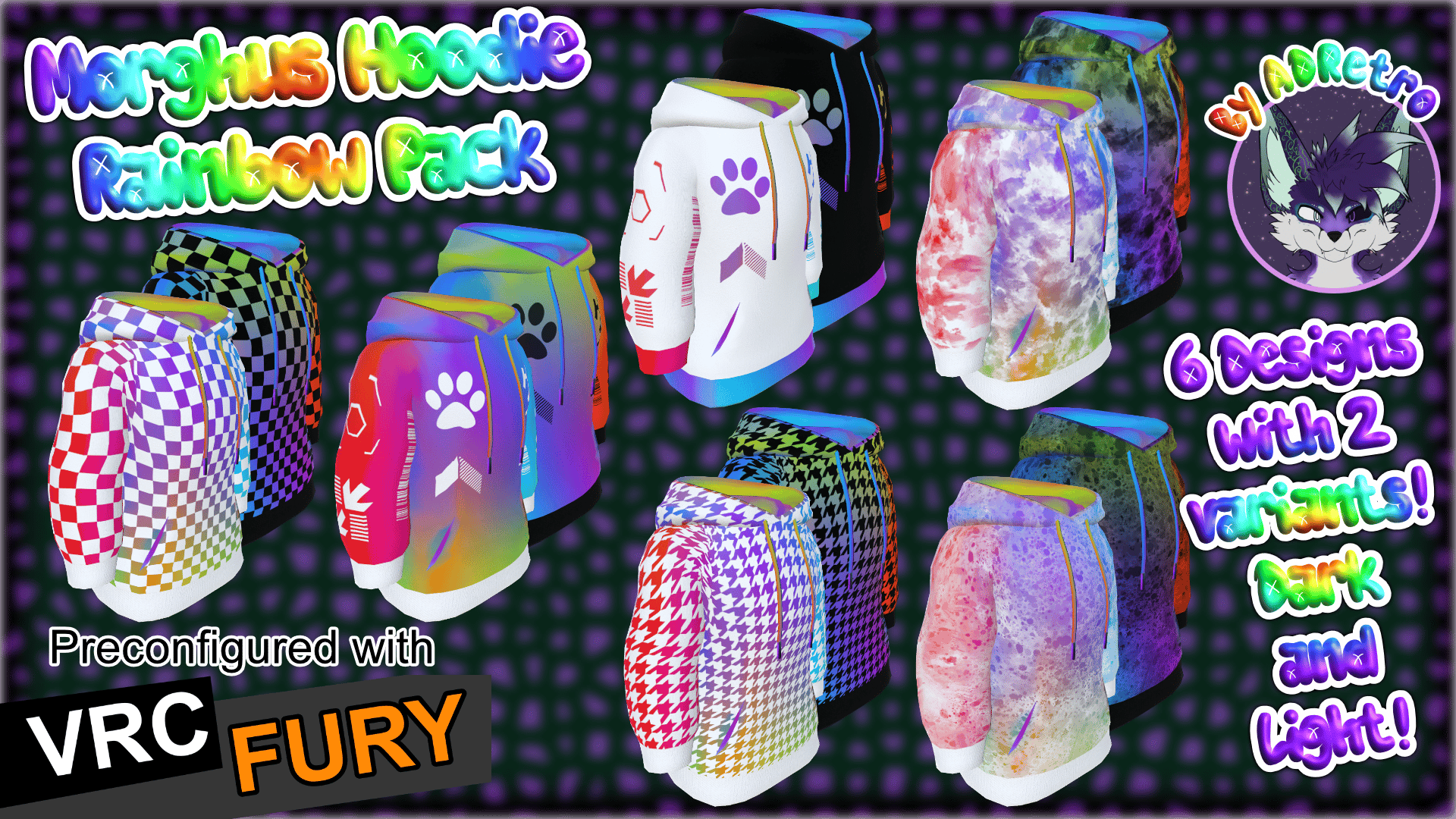 Morghus Hoodie Rainbow Pack
