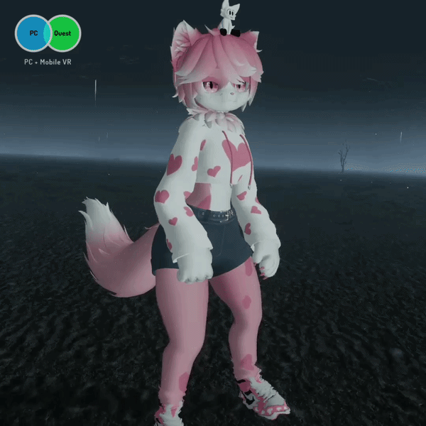 Pinki - PC & Quest - Deira VRChat Furry Avatar
