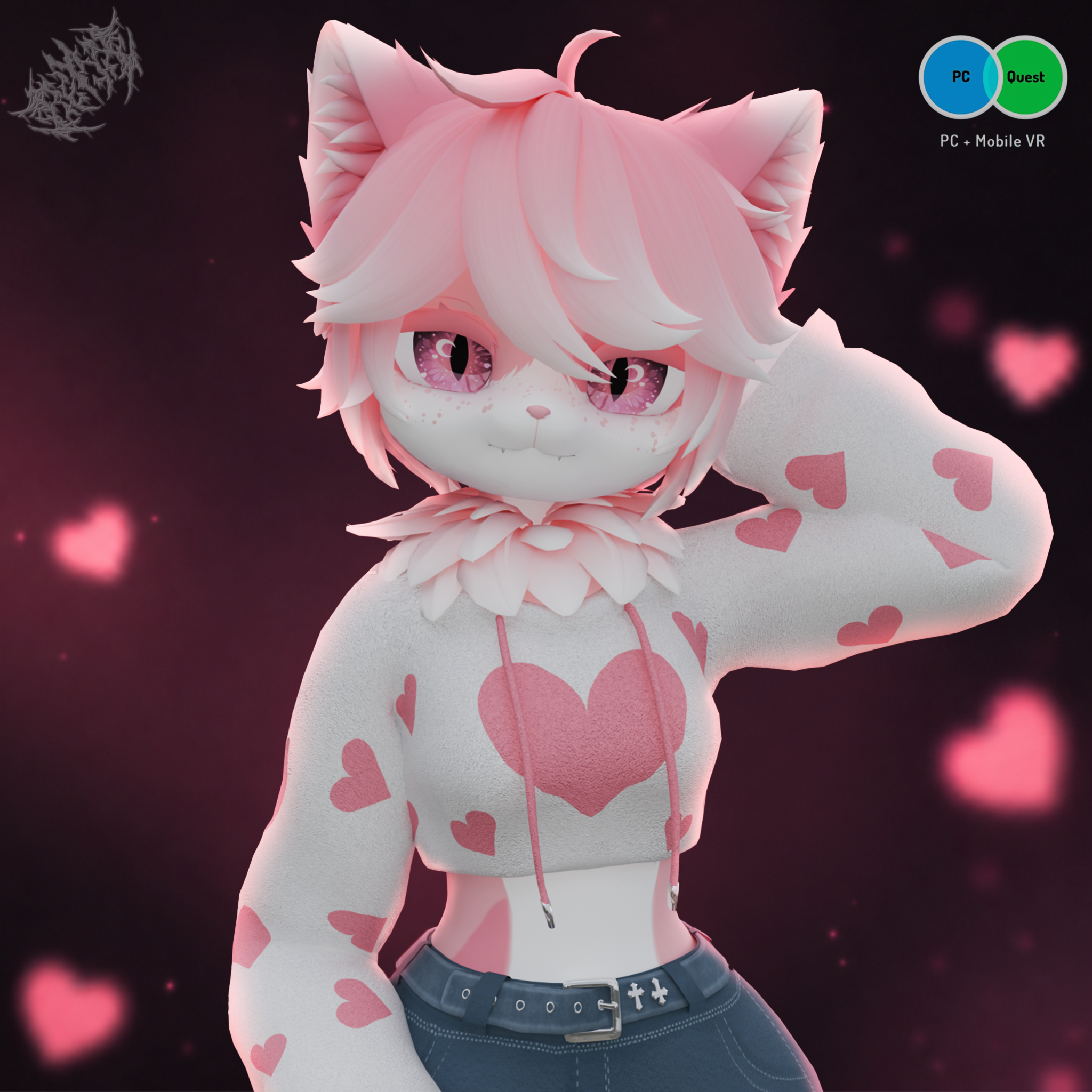 Pinki - PC & Quest - Deira VRChat Furry Avatar