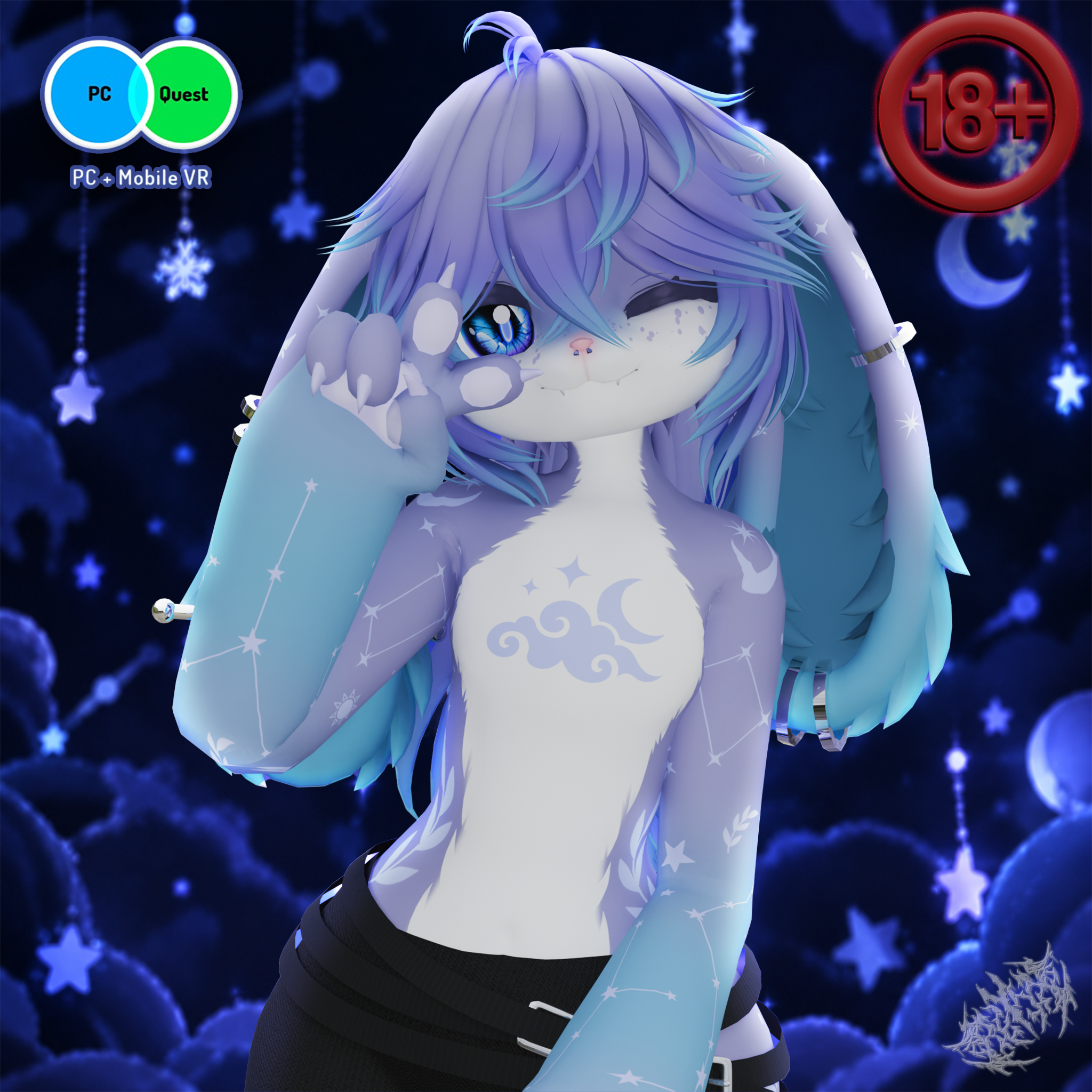 [NSFW] Lyra - PC & Quest - Deira Bunny VRChat Furry Avatar
