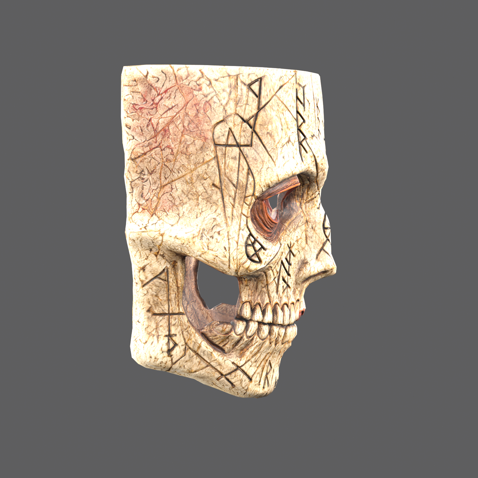 Runeskull VR – Carved Bone Skull Mask (PC + Quest)