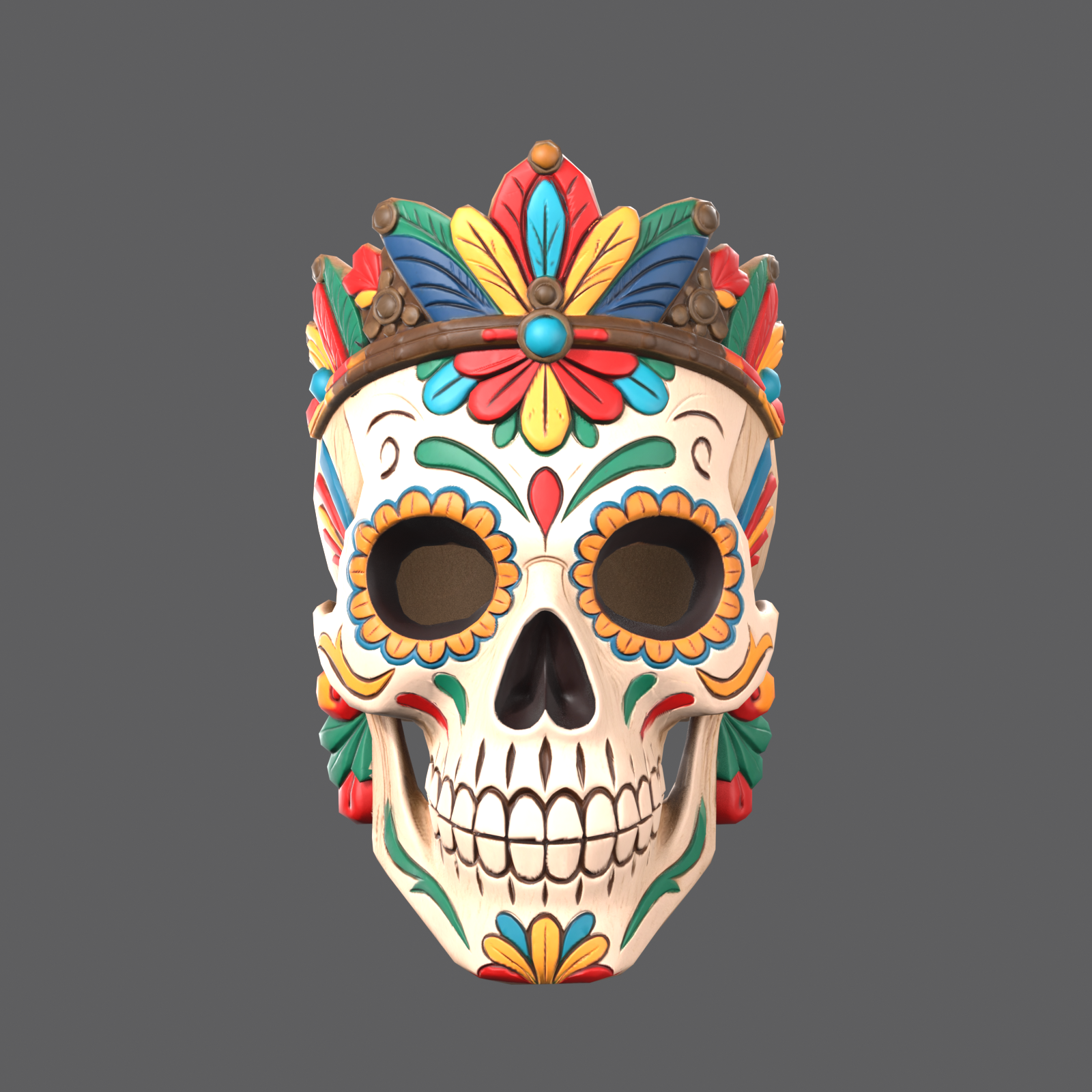 Festival Calavera VR – Day Of The Dead Flower Skull Mask (PC + Quest)