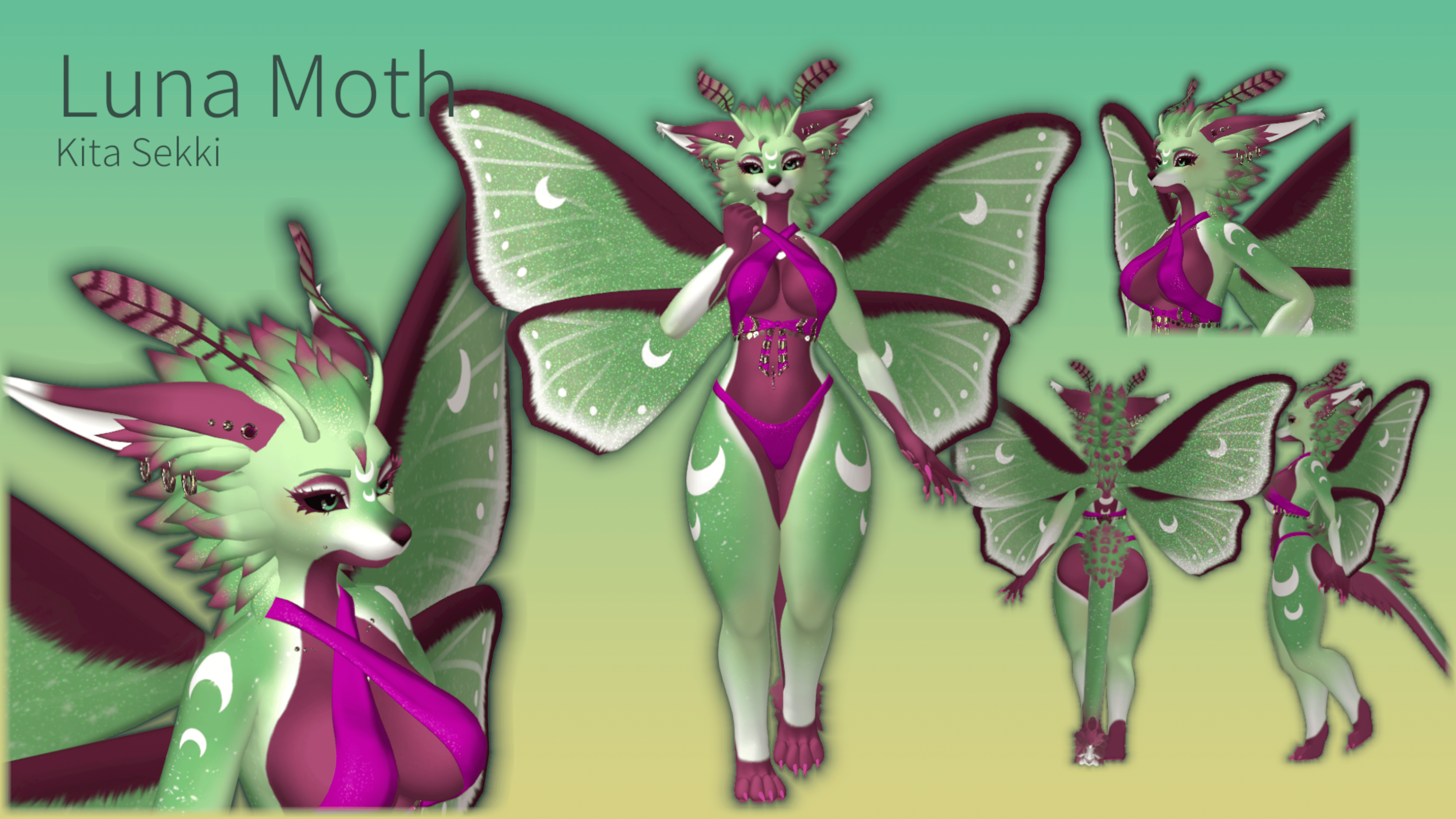 Luna Fox Moth Texture
