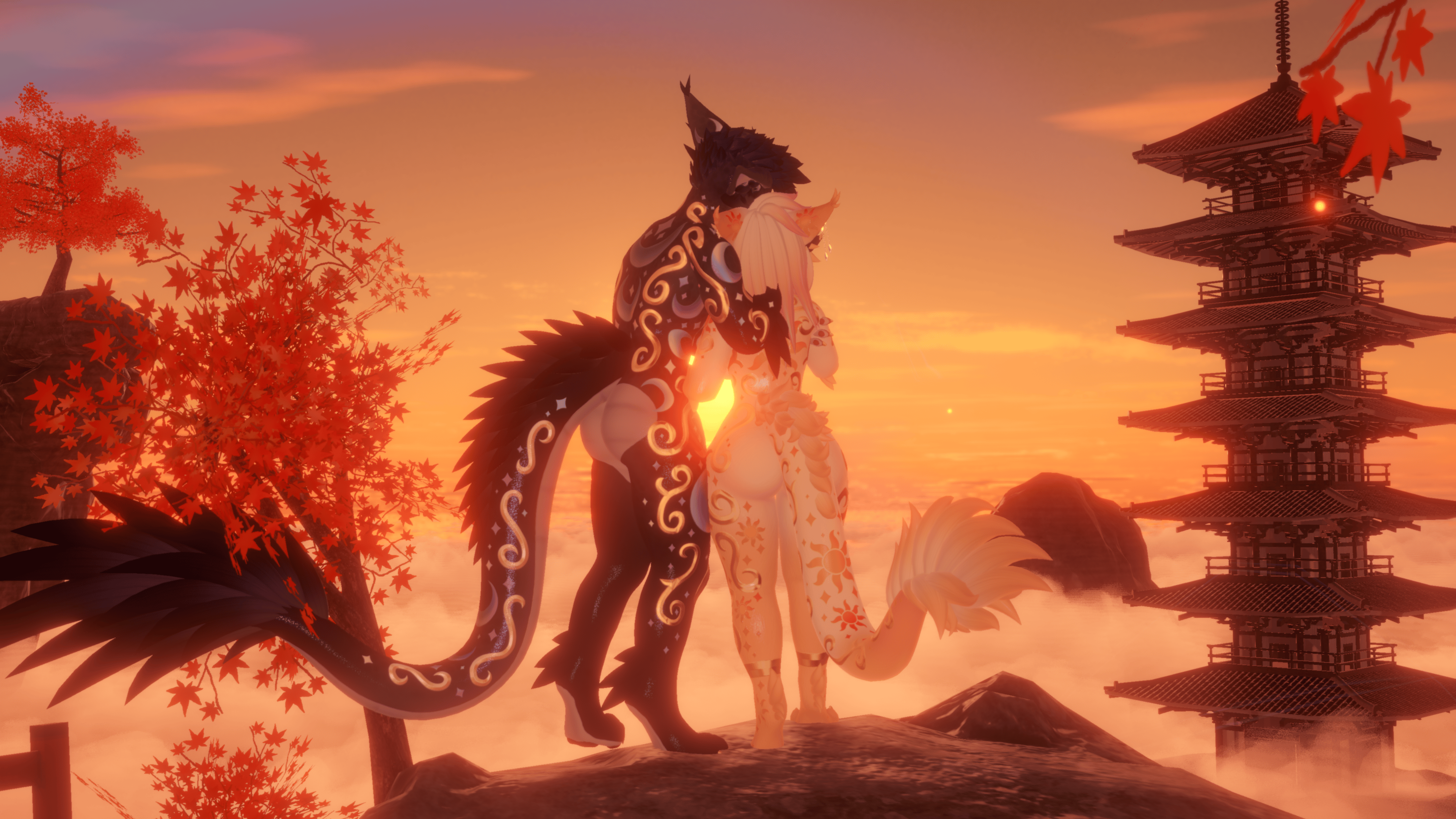 Celestial Dragons Aster and Azalea - Foxipaws Couples Pack