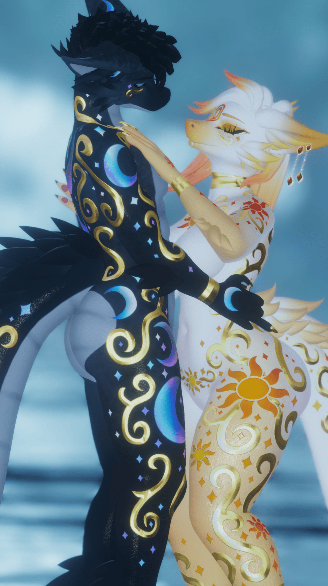 Celestial Dragons Aster and Azalea - Foxipaws Couples Pack