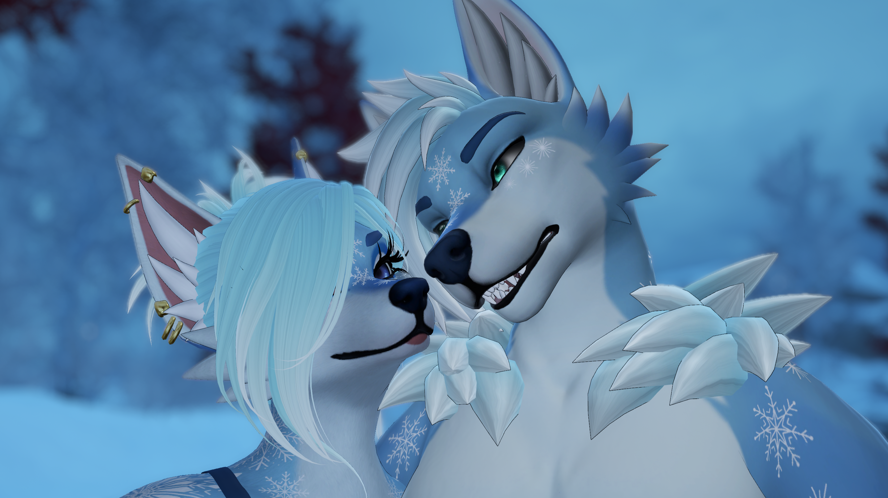 Snow Canines Aurora and Dante Couple's Pack