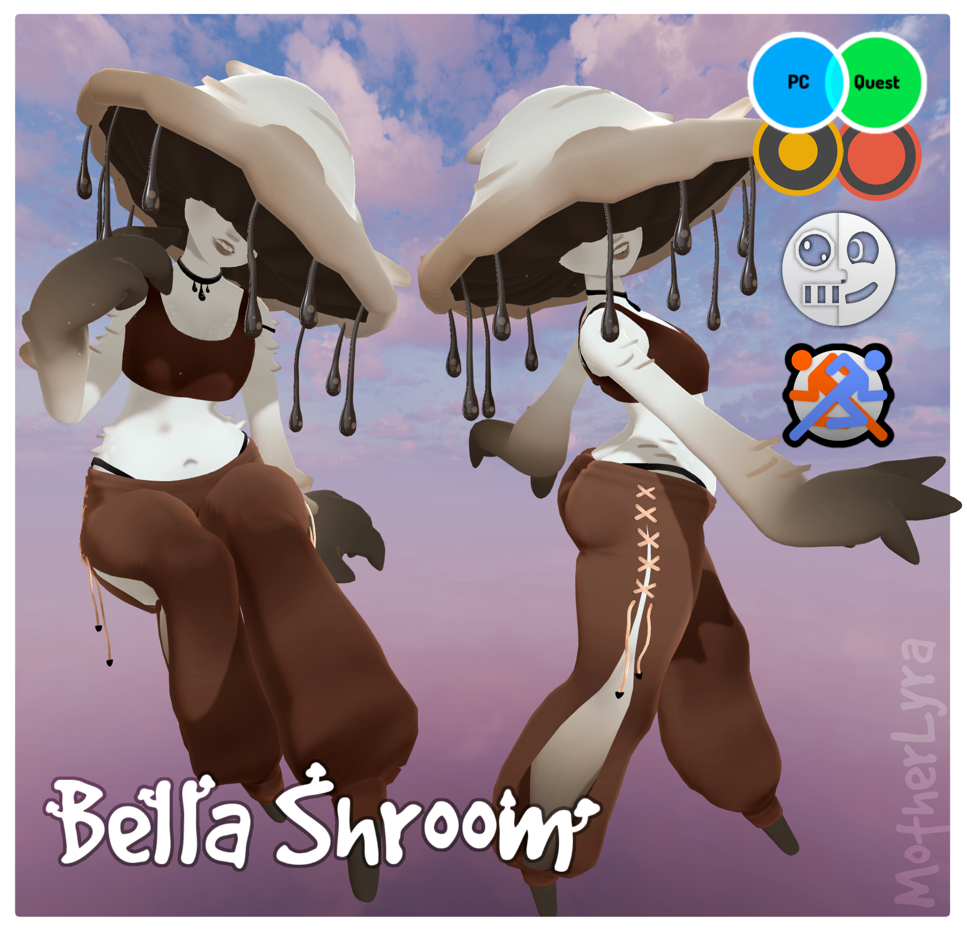 Bella Shroom - Mushroom VRChat Avatar (Quest + PC + VRM)