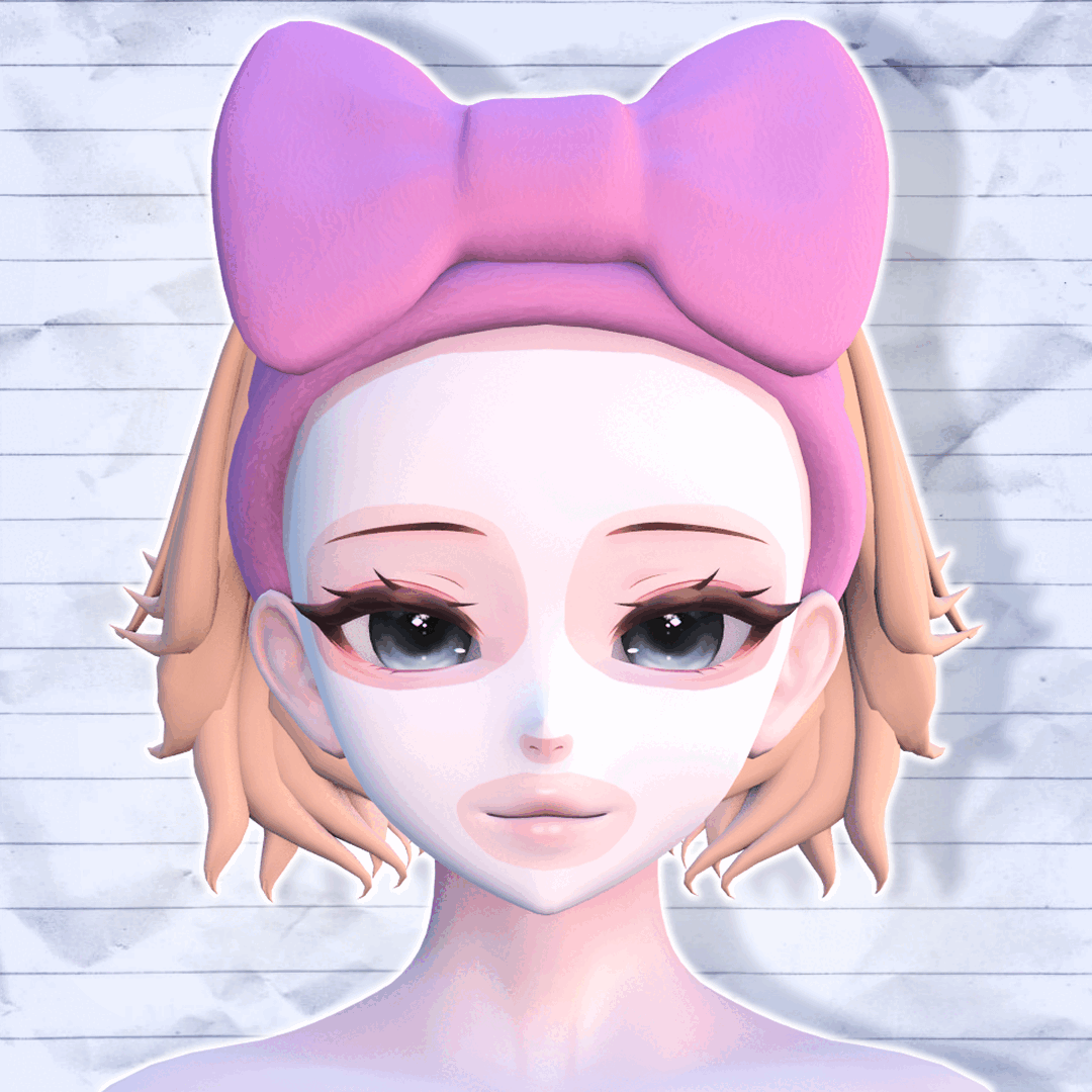 Skincare Headband + Face Mask Decal - VRChat