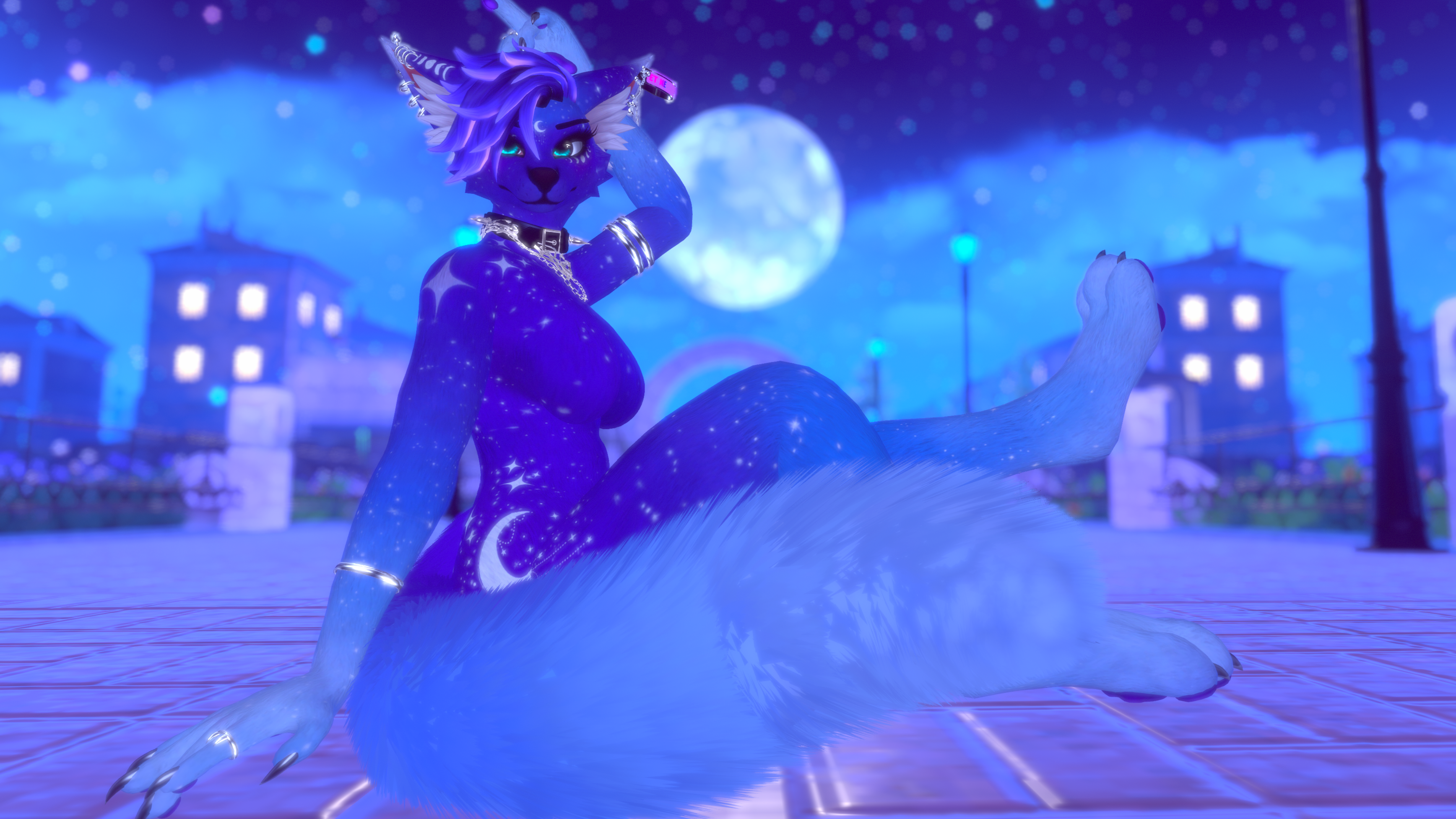 Galaxy Texture ♡ Male & Female Toggles for FoxiPaws Akia (VRChat Furry)