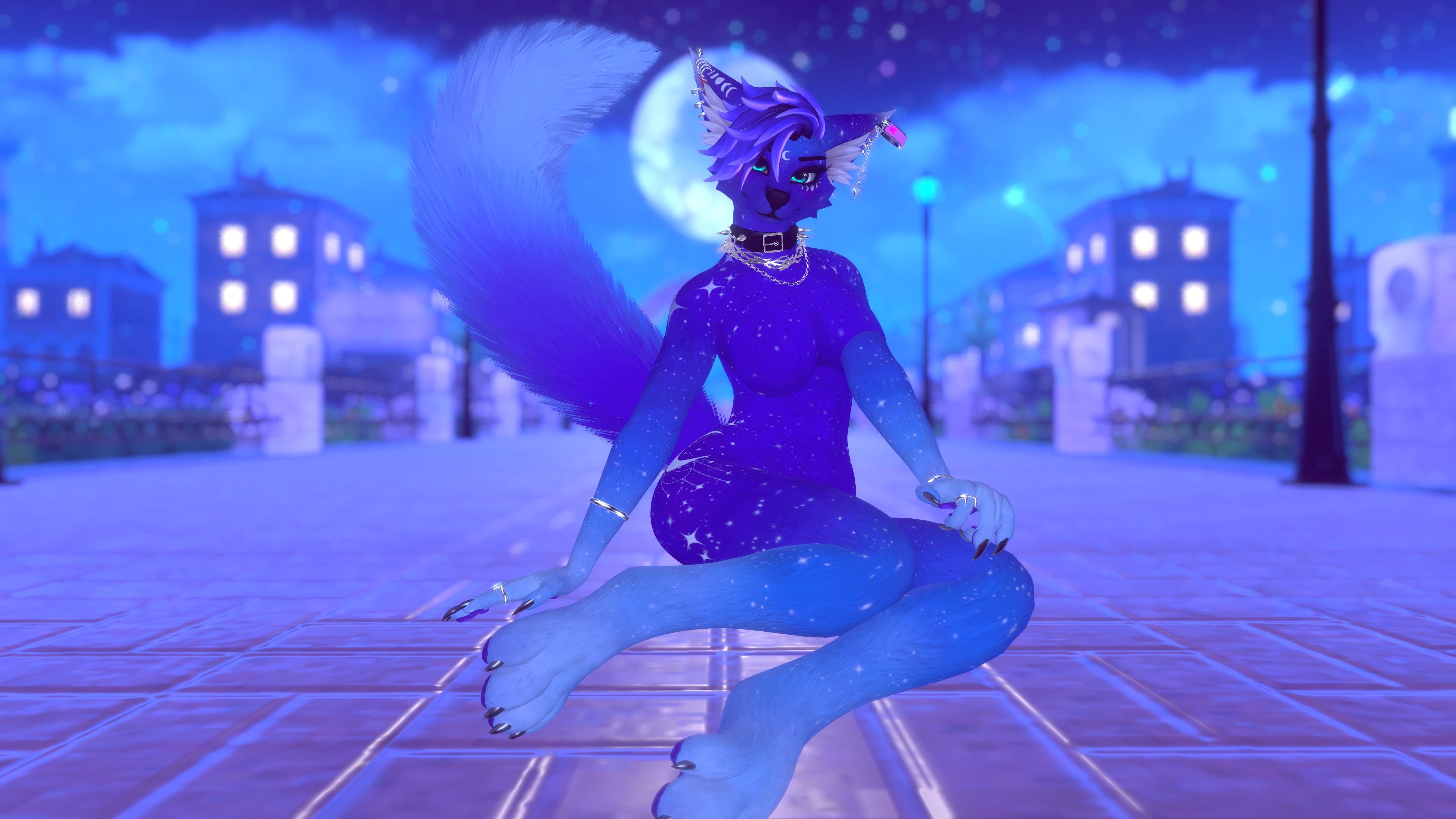 Galaxy Texture ♡ Male & Female Toggles for FoxiPaws Akia (VRChat Furry)