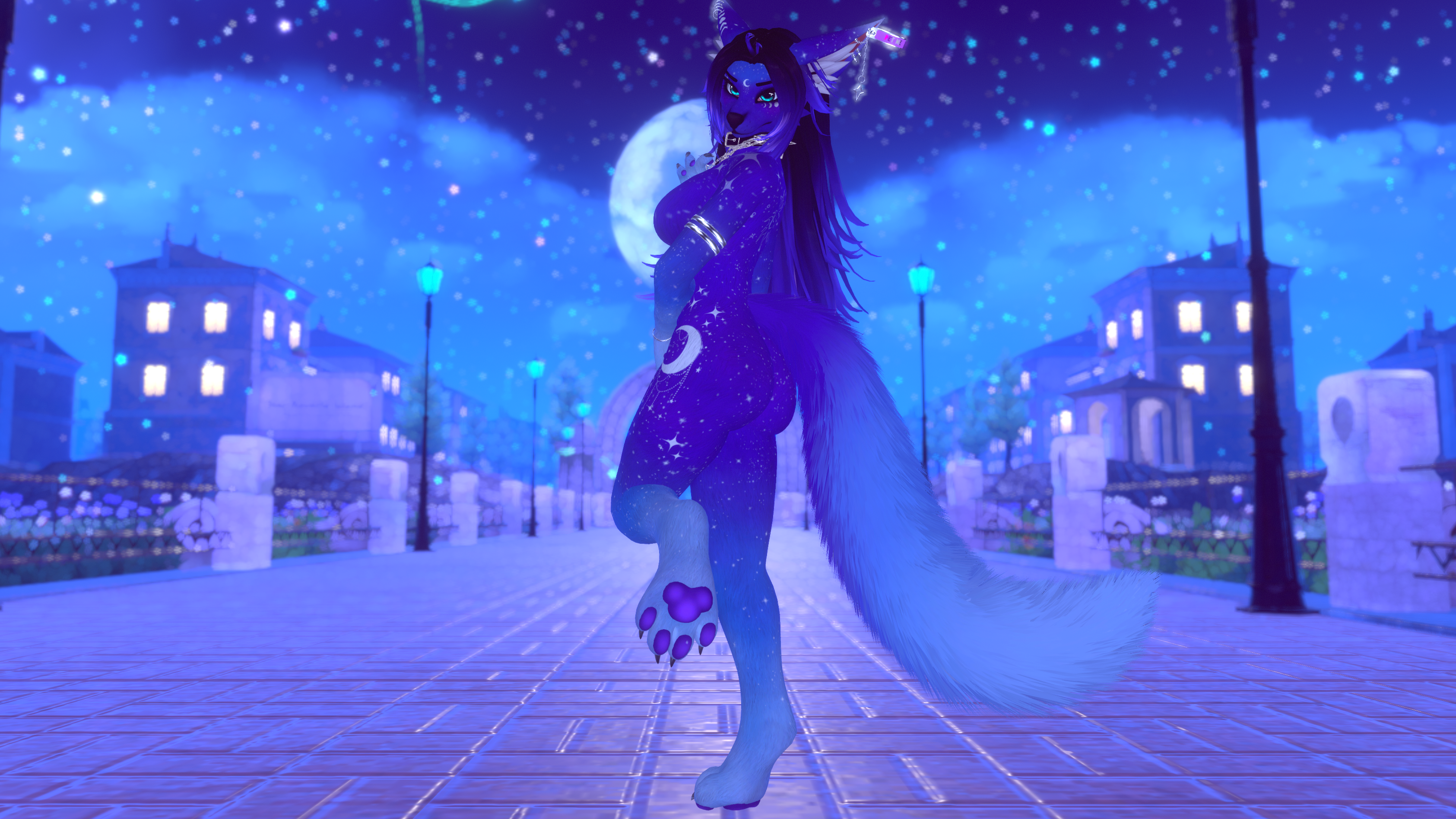 Galaxy Texture ♡ Male & Female Toggles for FoxiPaws Akia (VRChat Furry)