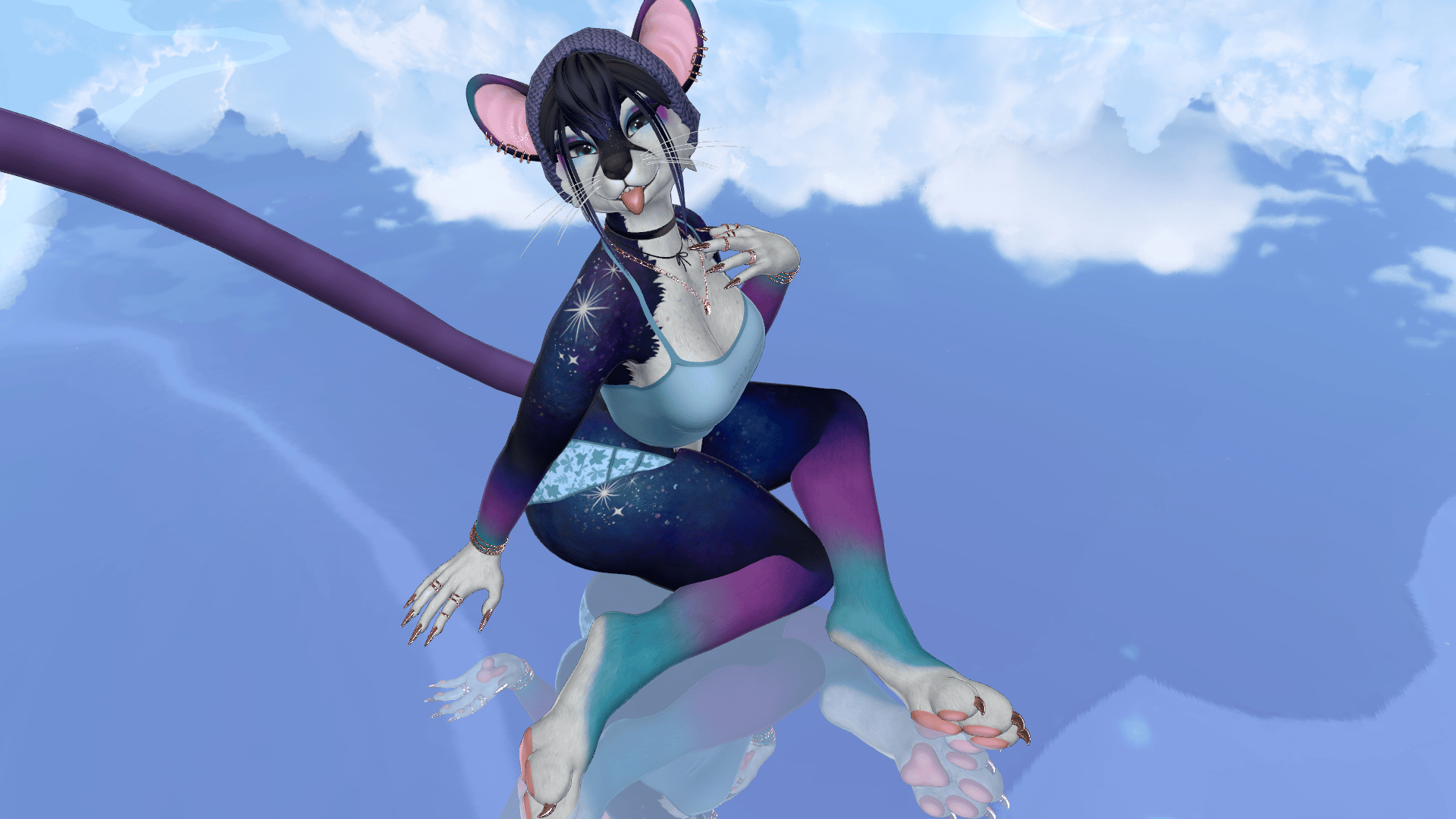 Galaxy Mouse Pepper Texture for FoxiPaws Pepper (VRChat Furry)