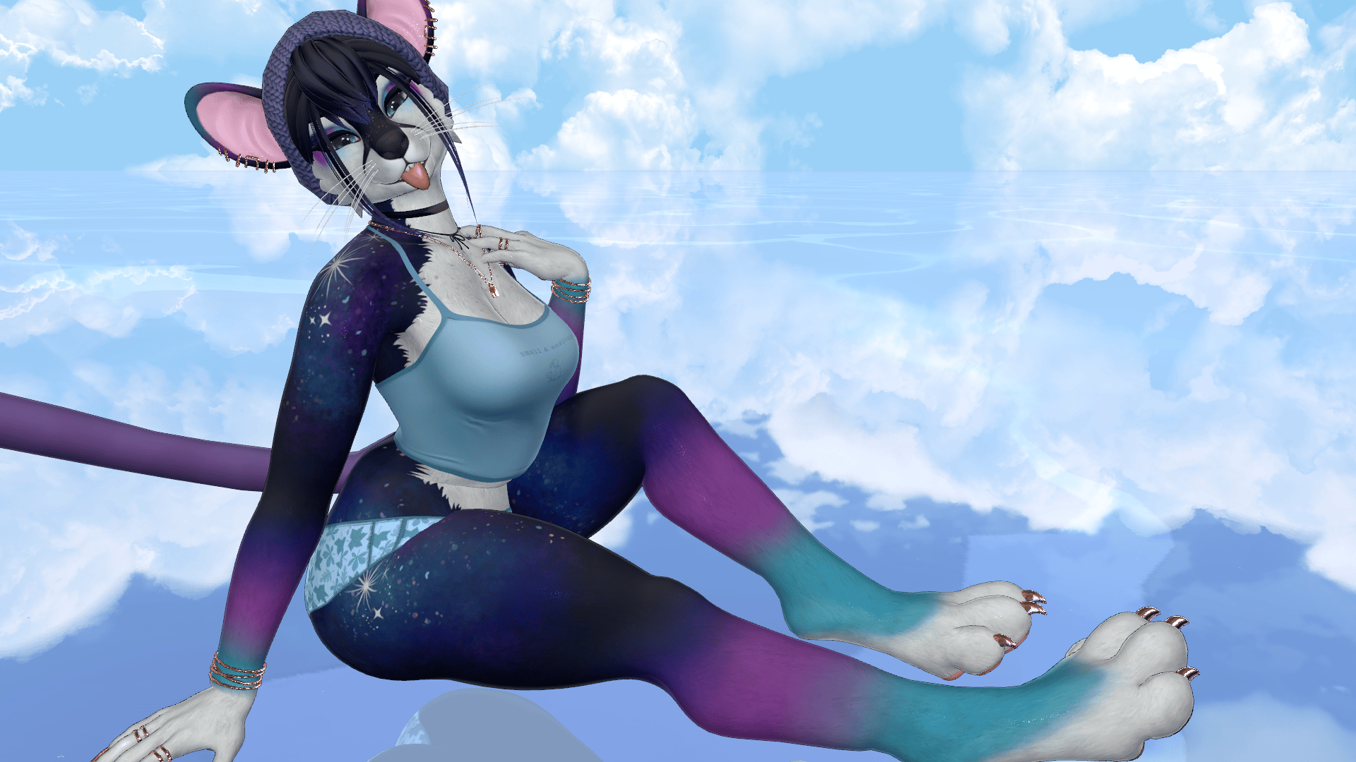 Galaxy Mouse Pepper Texture for FoxiPaws Pepper (VRChat Furry)
