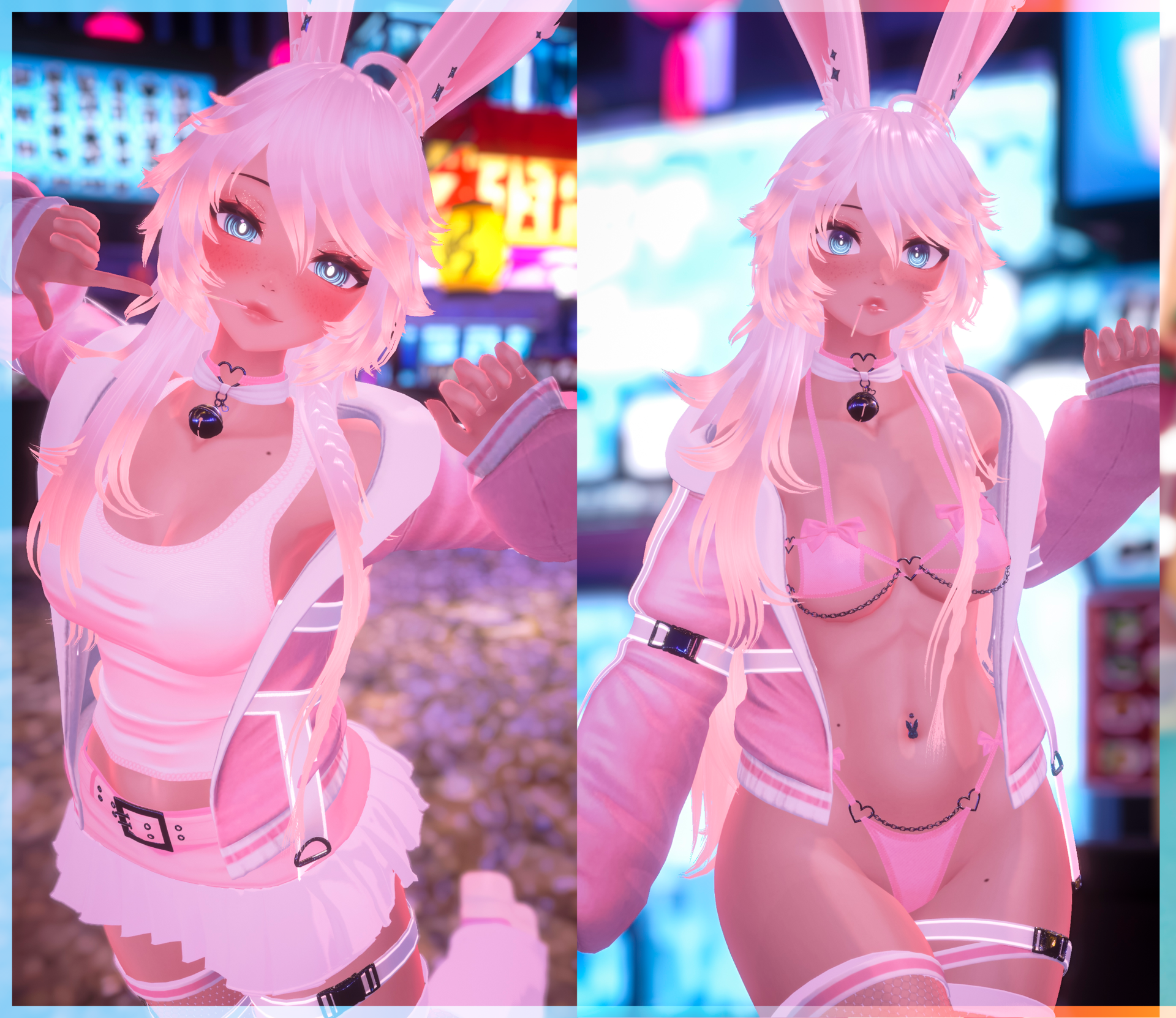 Bubblegum Bunny - Face Tracking - PC Avatar - Personal License Only