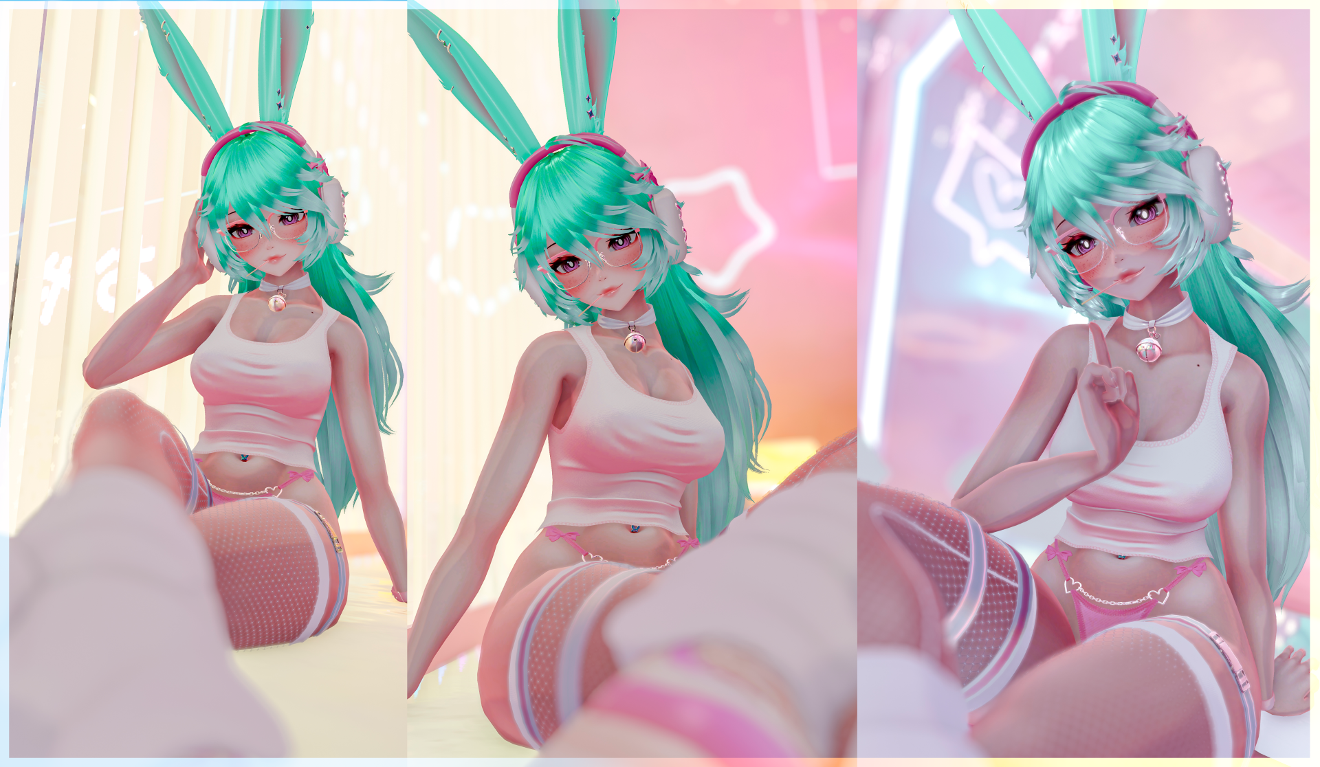 Bubblegum Bunny - Face Tracking - PC Avatar - Personal License Only