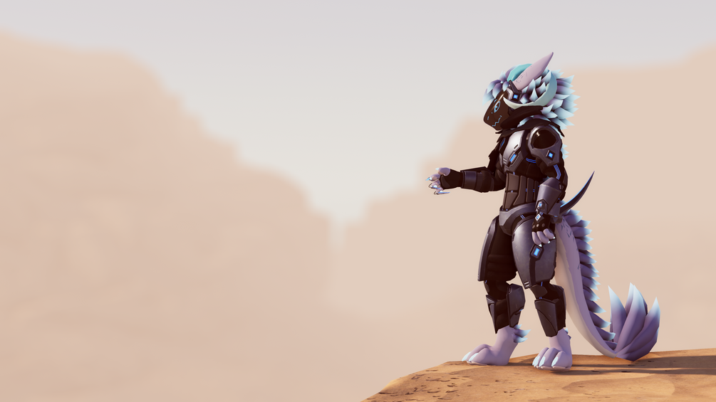 The Protobold - Protogen Kobold Armor and Visor for Winterbold VRChat - ItsGuusy