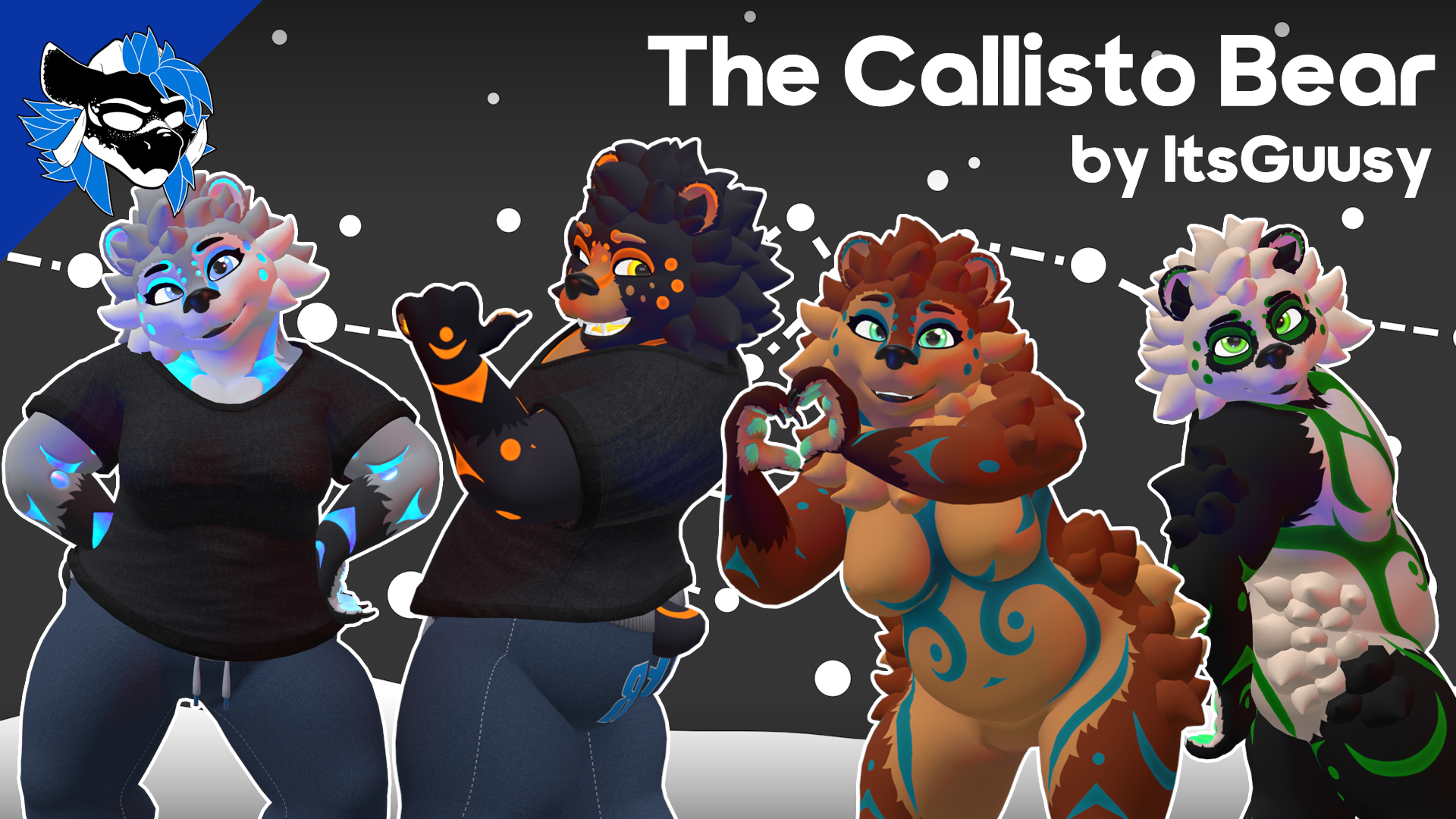 The Callisto Bear - Fluffy/Furry Bear Avatar Base for VRChat by ItsGuusy