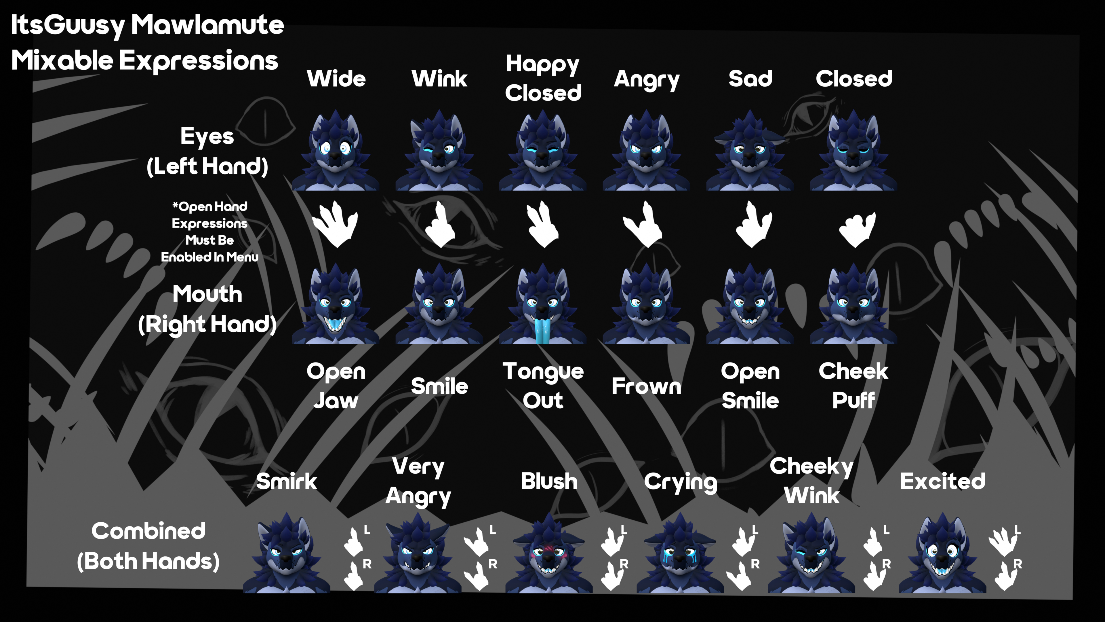 The Mawlamute - Fluffy/Furry TailMaw Canine Avatar Base for VRChat - ItsGuusy